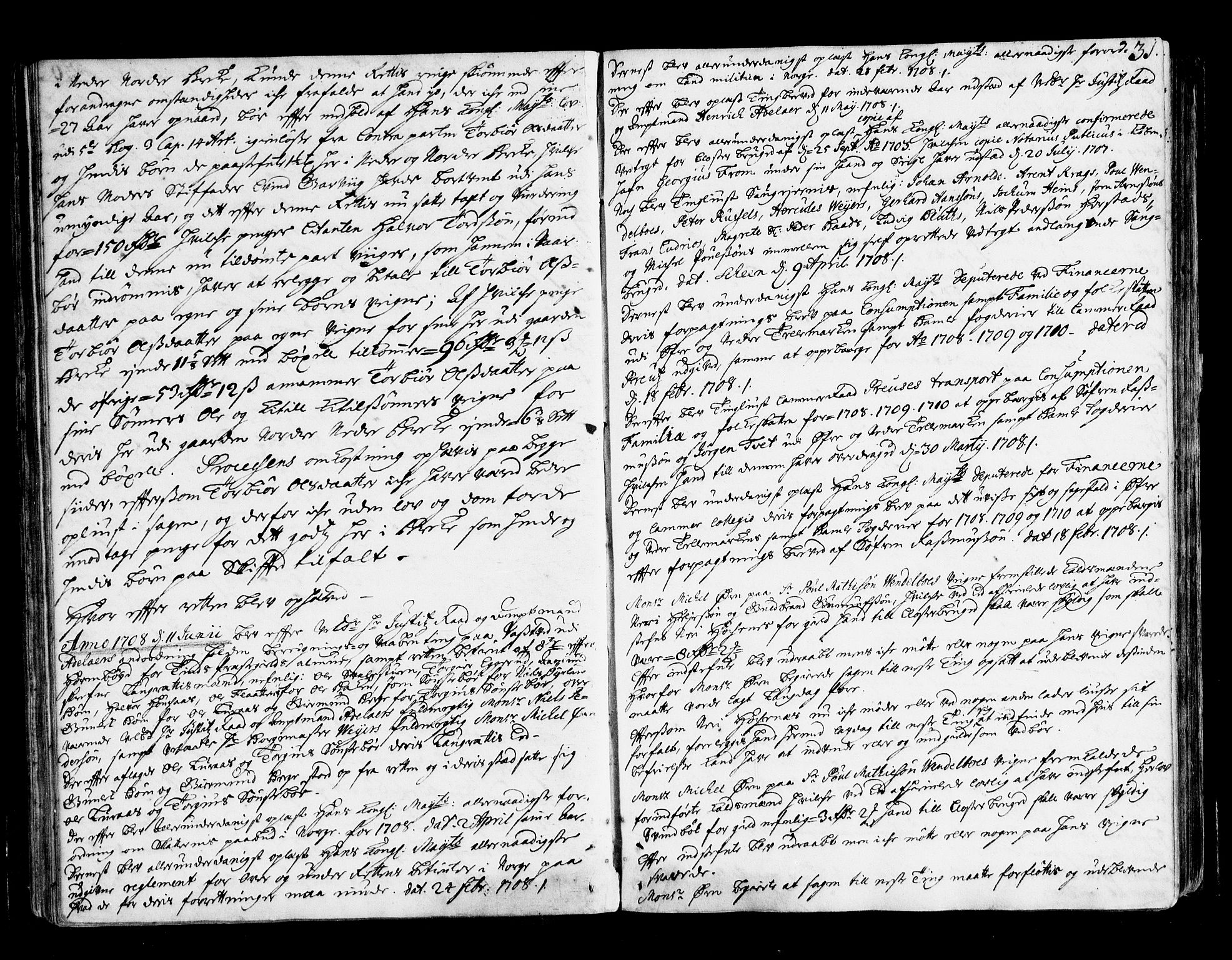 Øvre Telemark østfjelske sorenskriveri, AV/SAKO-A-213/F/Fa/Faa/L0023: Tingbok, 1708-1712, p. 31