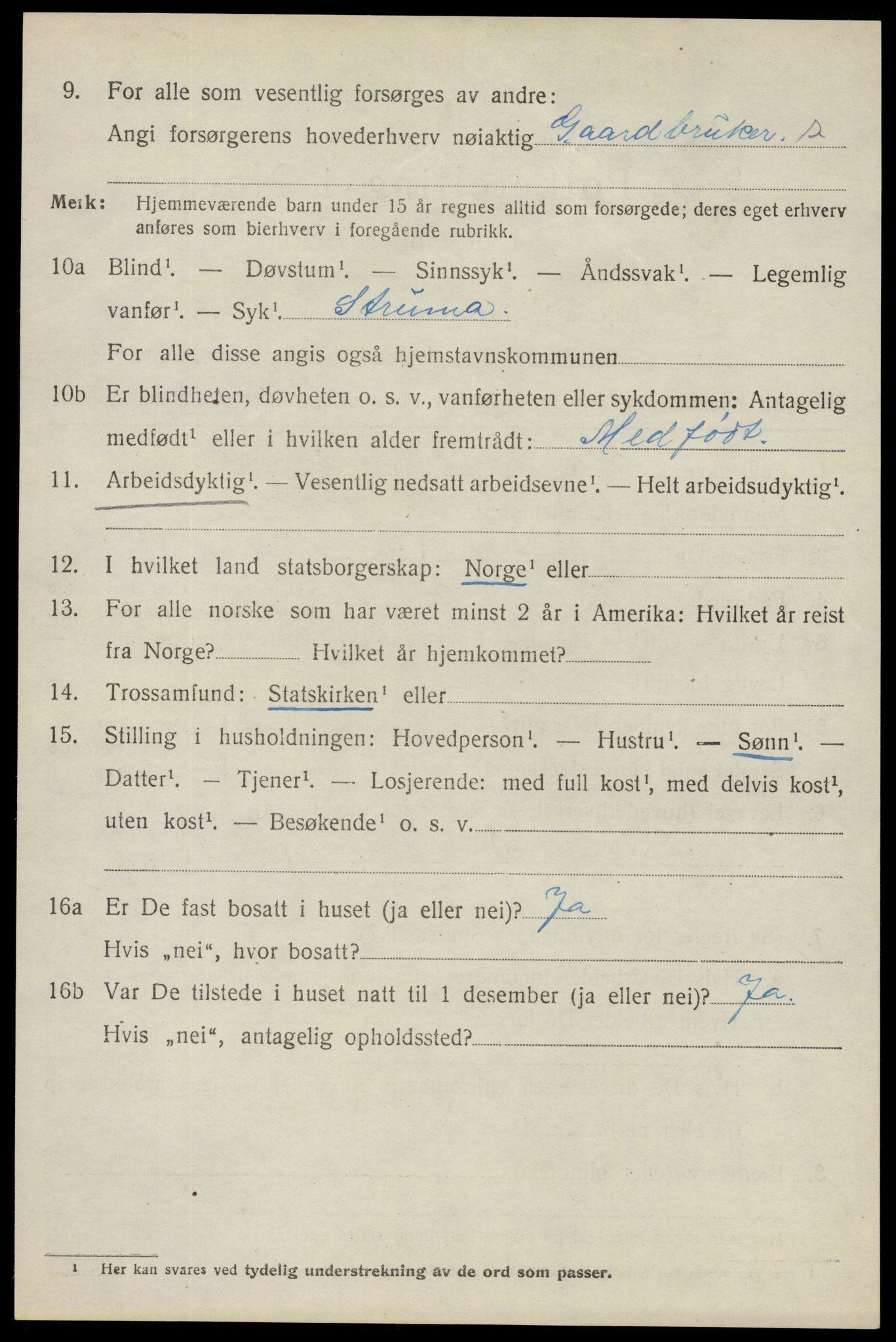 SAO, 1920 census for Spydeberg, 1920, p. 6440