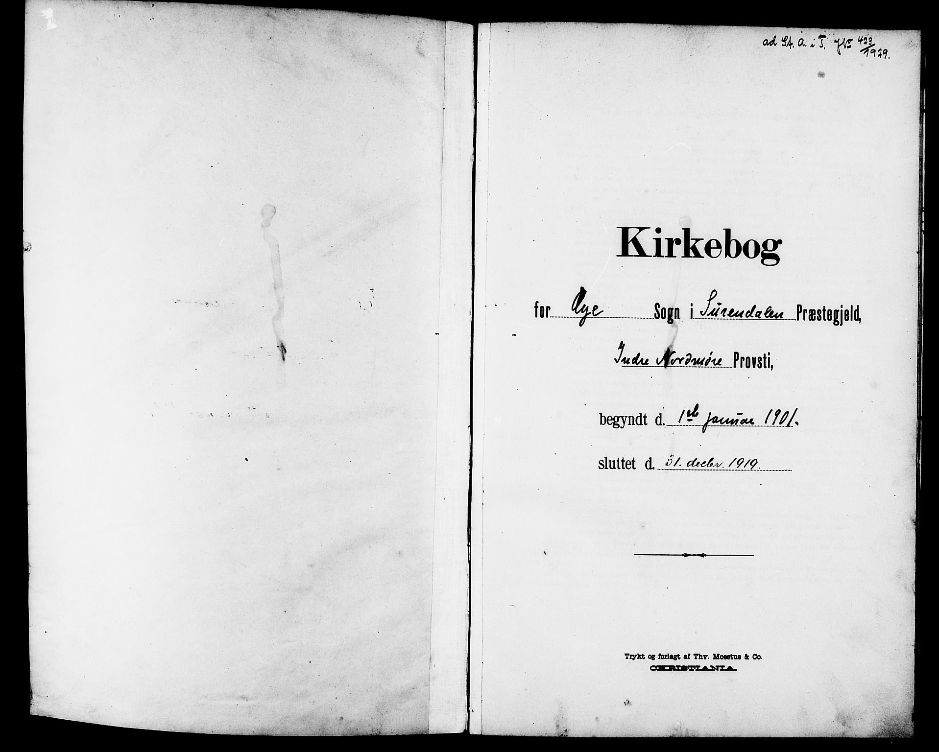 Ministerialprotokoller, klokkerbøker og fødselsregistre - Møre og Romsdal, AV/SAT-A-1454/595/L1053: Parish register (copy) no. 595C05, 1901-1919