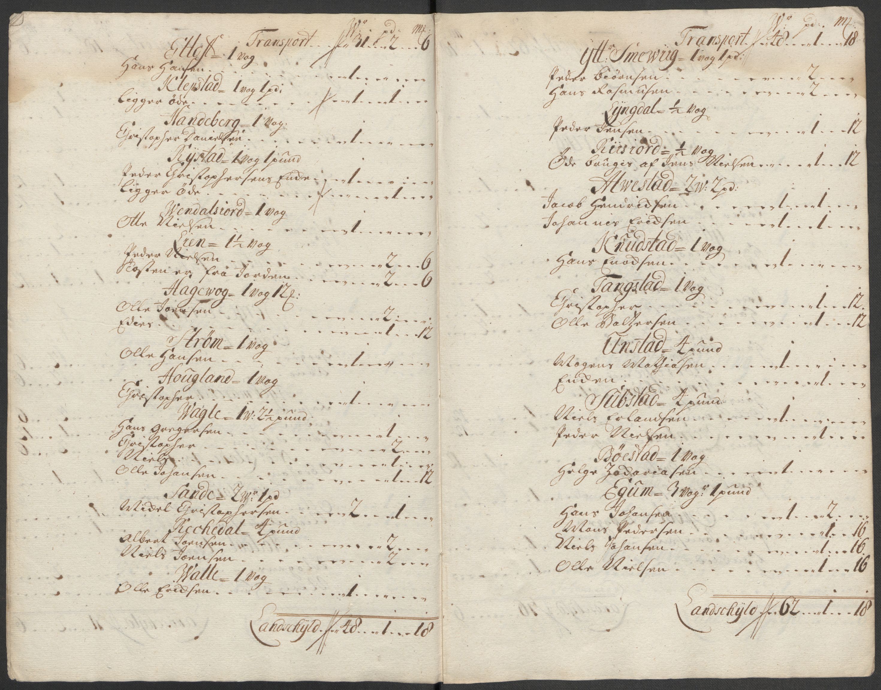 Rentekammeret inntil 1814, Reviderte regnskaper, Fogderegnskap, AV/RA-EA-4092/R67/L4684: Fogderegnskap Vesterålen, Andenes og Lofoten, 1718, p. 228