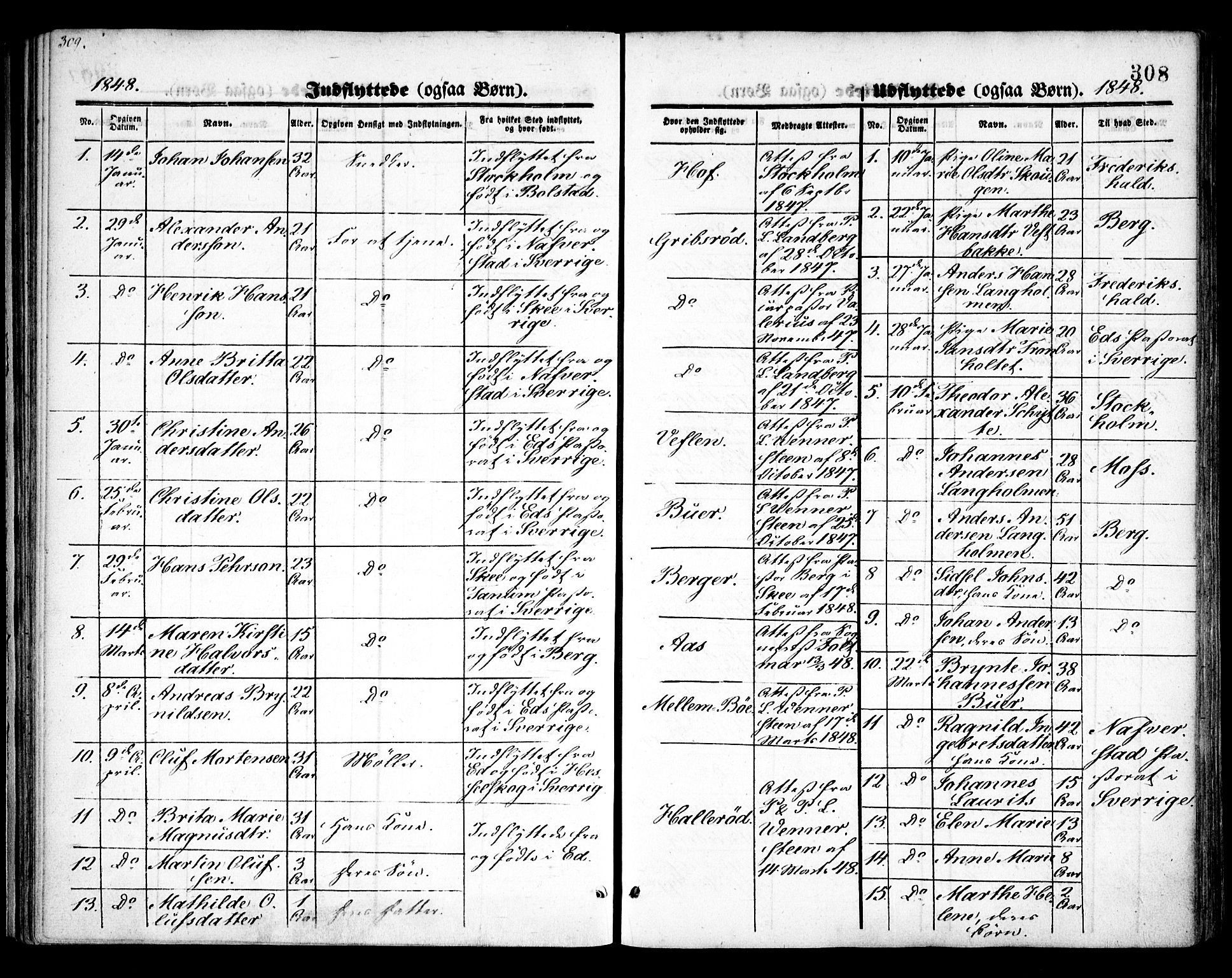 Idd prestekontor Kirkebøker, SAO/A-10911/F/Fc/L0004b: Parish register (official) no. III 4B, 1848-1860, p. 308