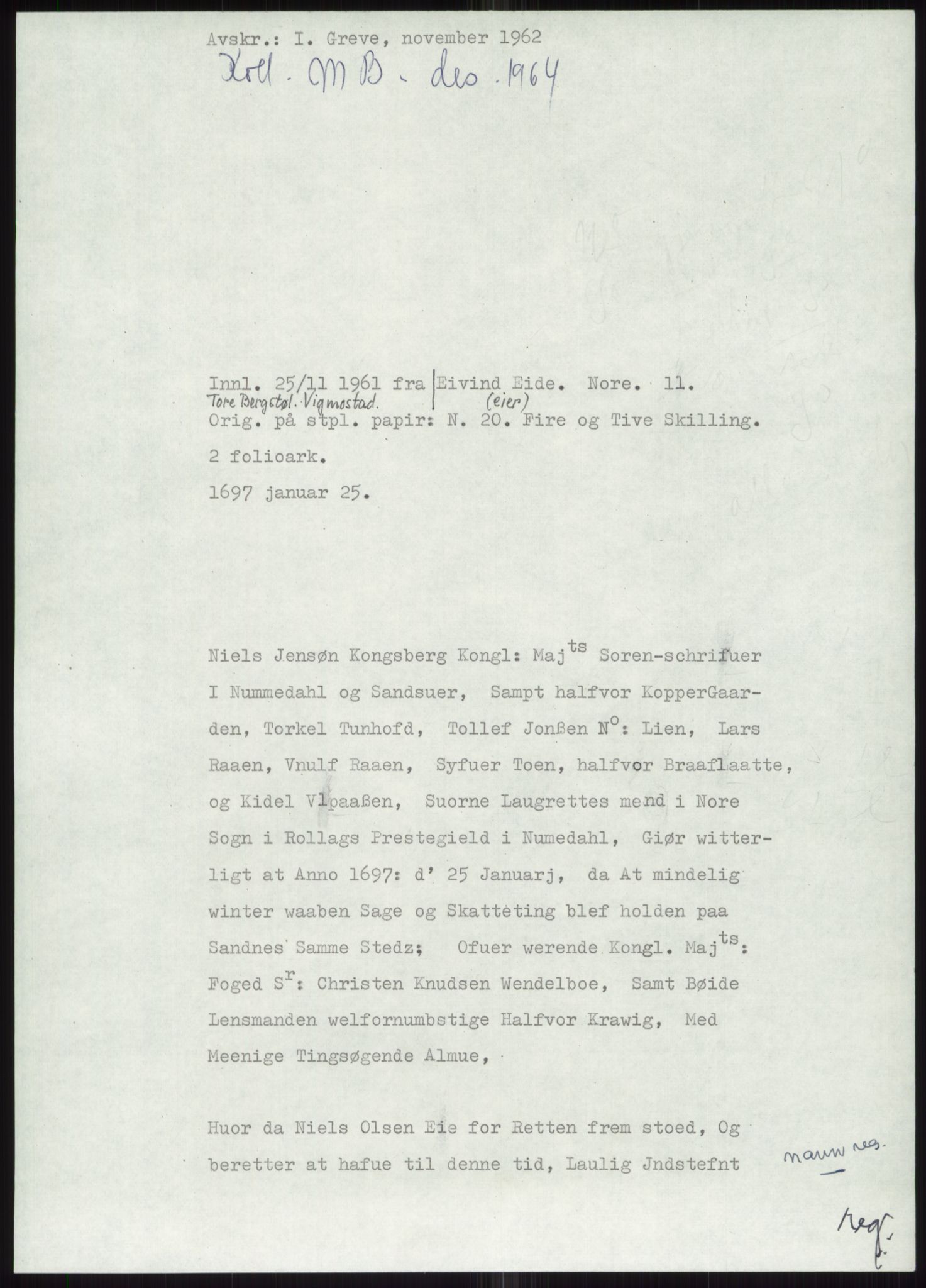 Samlinger til kildeutgivelse, Diplomavskriftsamlingen, AV/RA-EA-4053/H/Ha, p. 1712