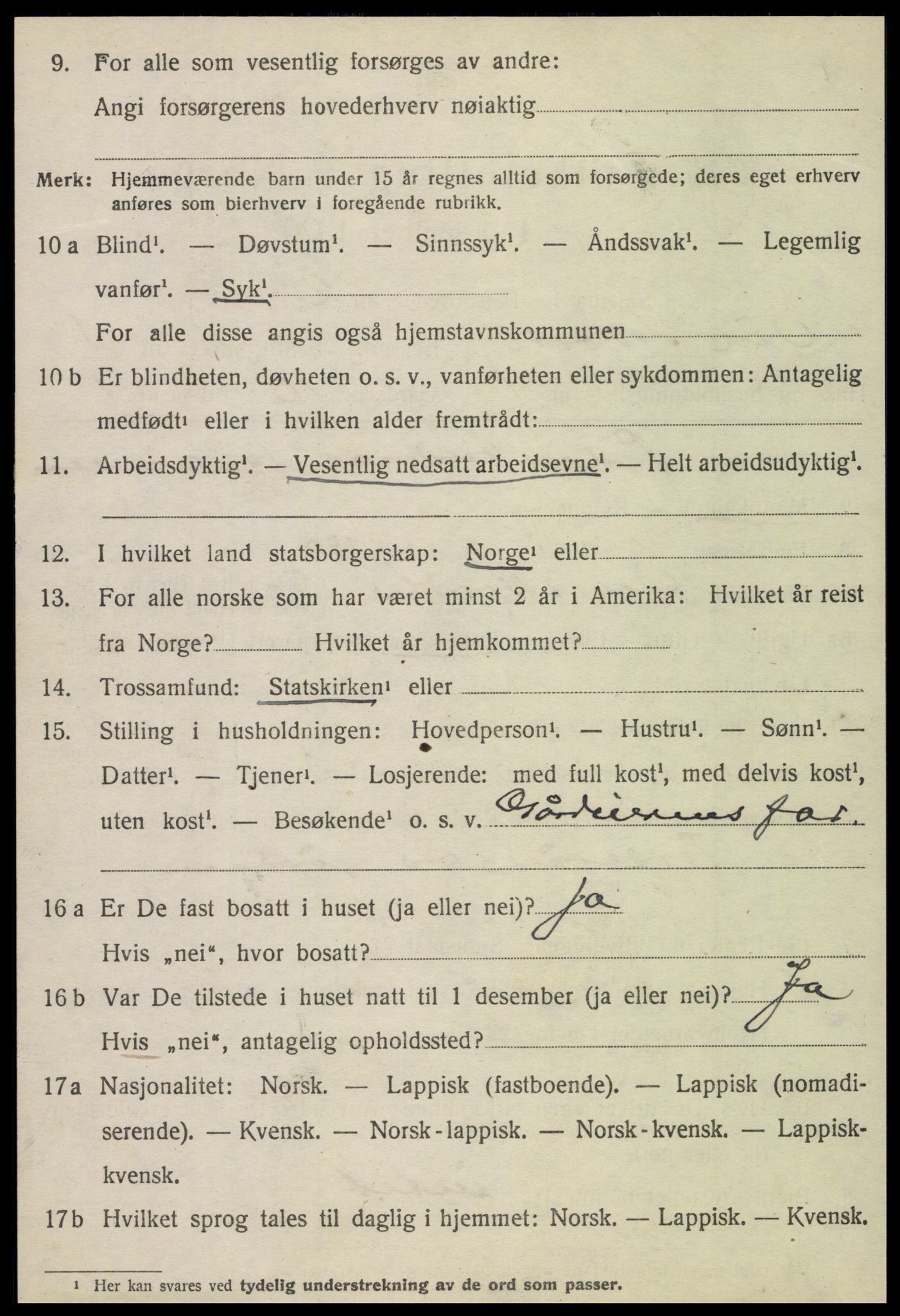 SAT, 1920 census for Vik, 1920, p. 938