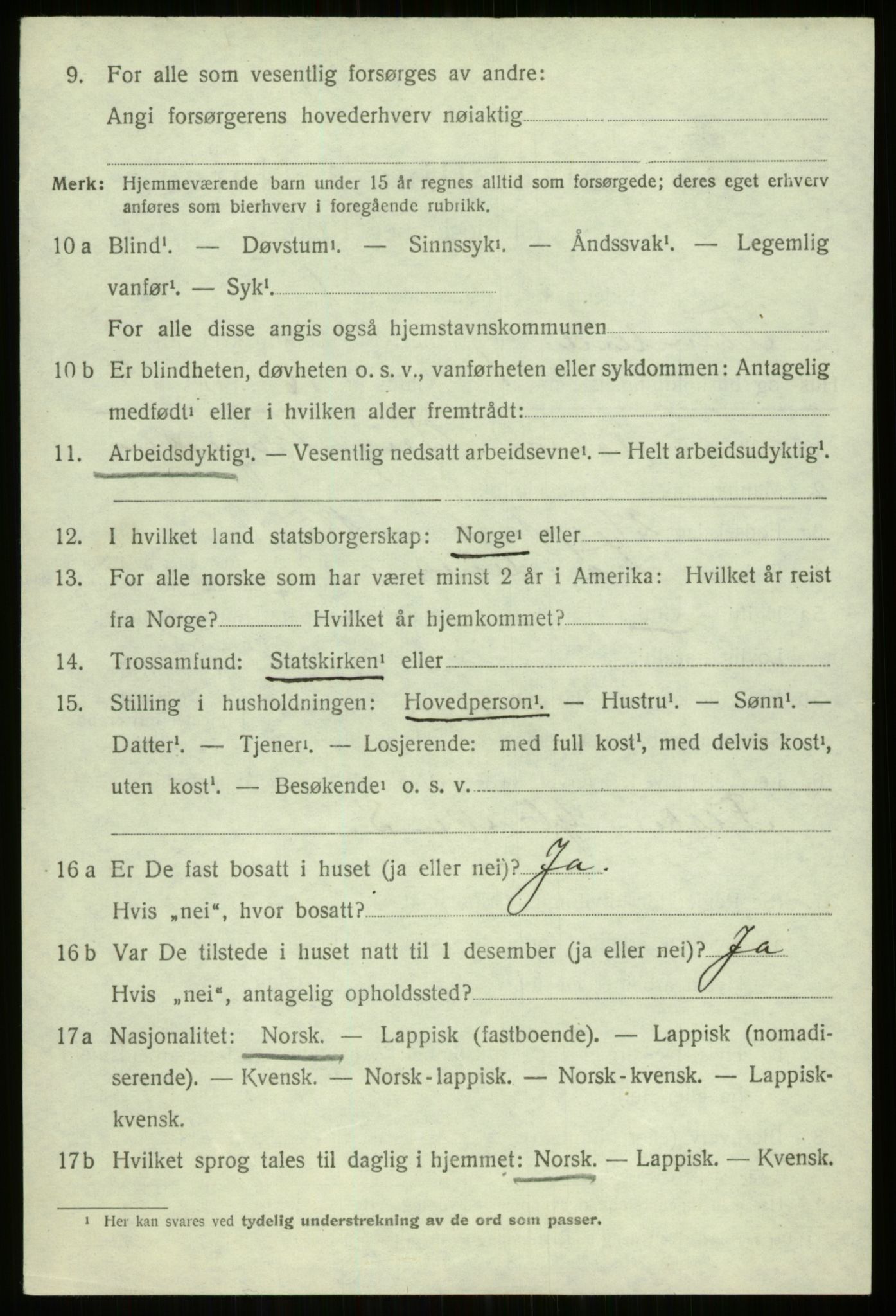 SATØ, 1920 census for Trondenes, 1920, p. 5288