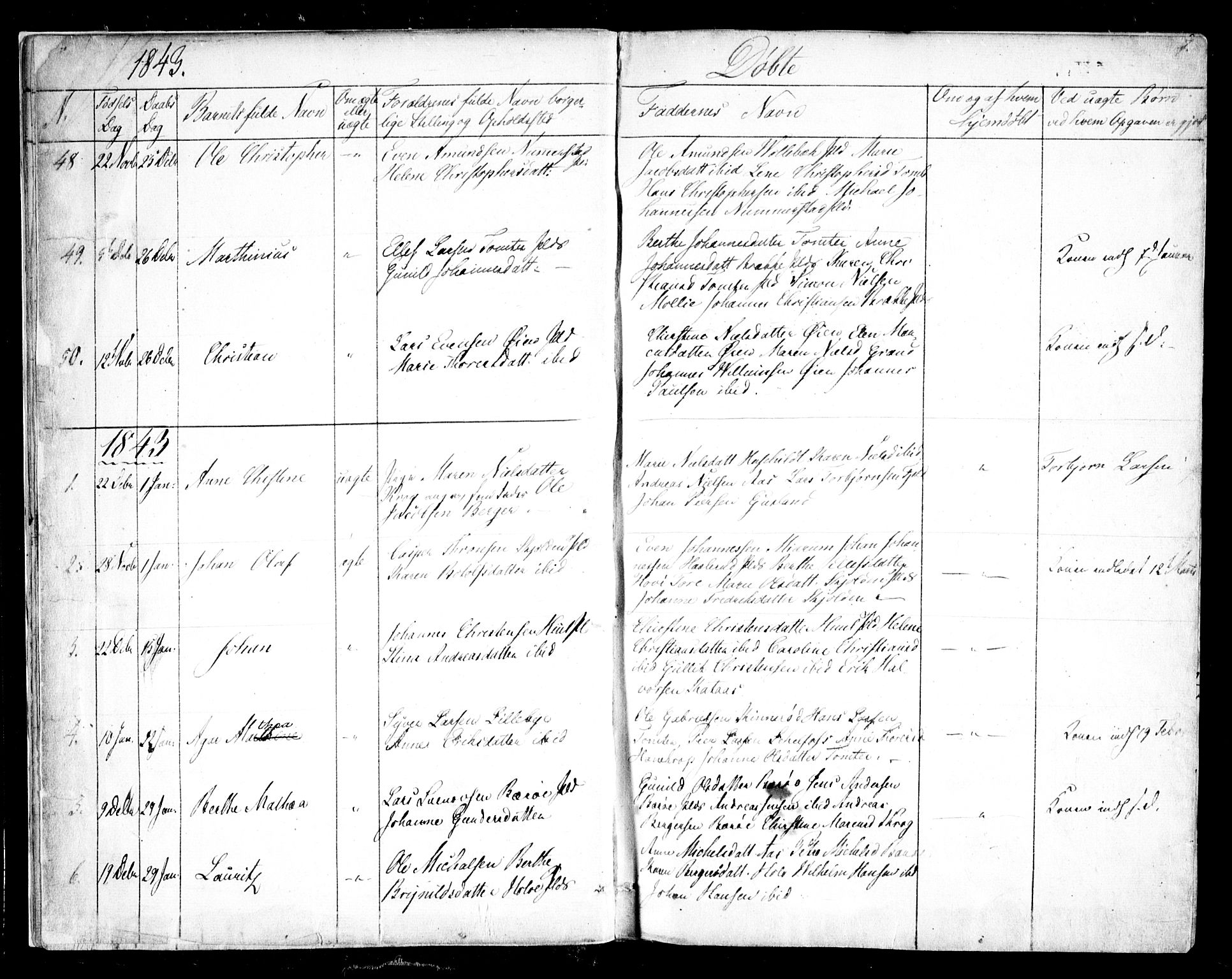Hobøl prestekontor Kirkebøker, SAO/A-2002/F/Fa/L0003: Parish register (official) no. I 3, 1842-1864, p. 7