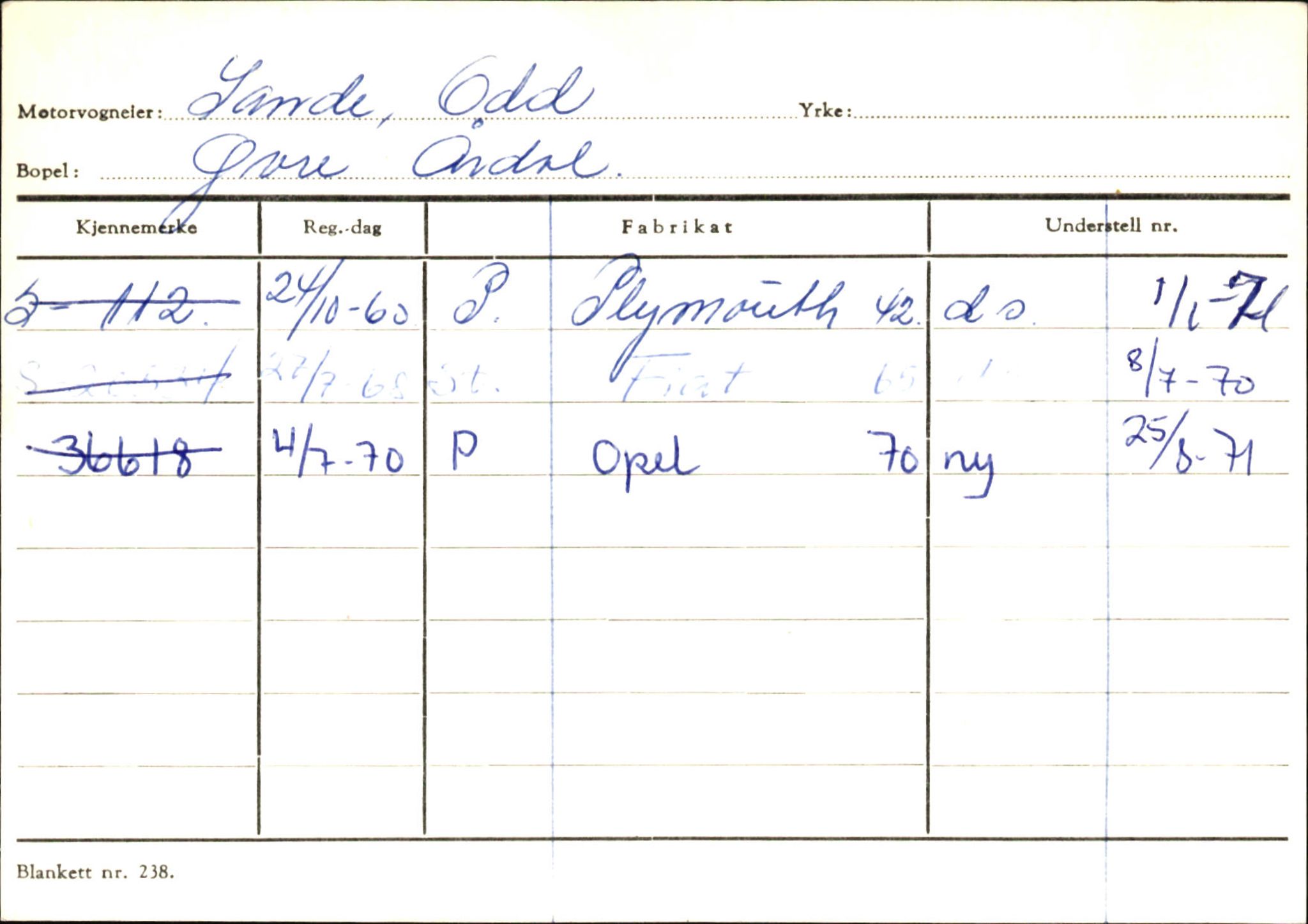 Statens vegvesen, Sogn og Fjordane vegkontor, SAB/A-5301/4/F/L0146: Registerkort Årdal R-Å samt diverse kort, 1945-1975, p. 202