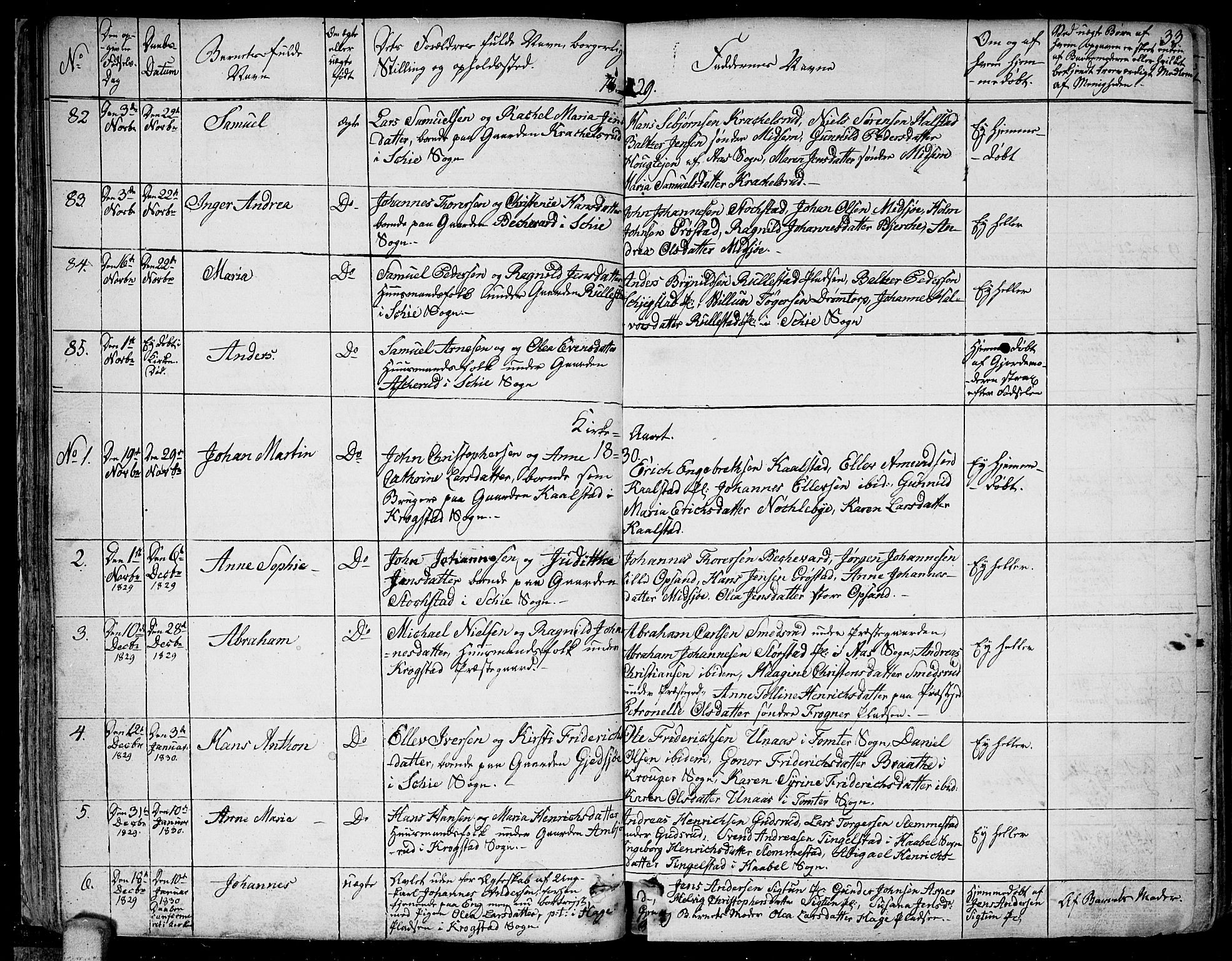 Kråkstad prestekontor Kirkebøker, SAO/A-10125a/F/Fa/L0004: Parish register (official) no. I 4, 1825-1837, p. 33