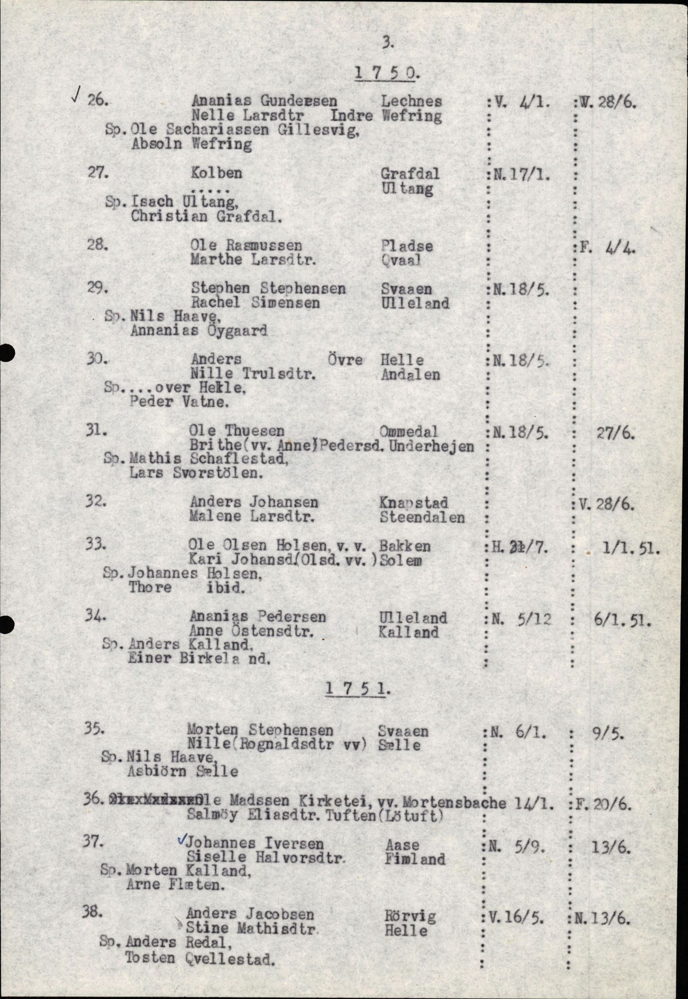 Samling av fulltekstavskrifter, SAB/FULLTEKST/B/14/0007: Førde sokneprestembete, ministerialbok nr. A 3, 1749-1764, p. 4