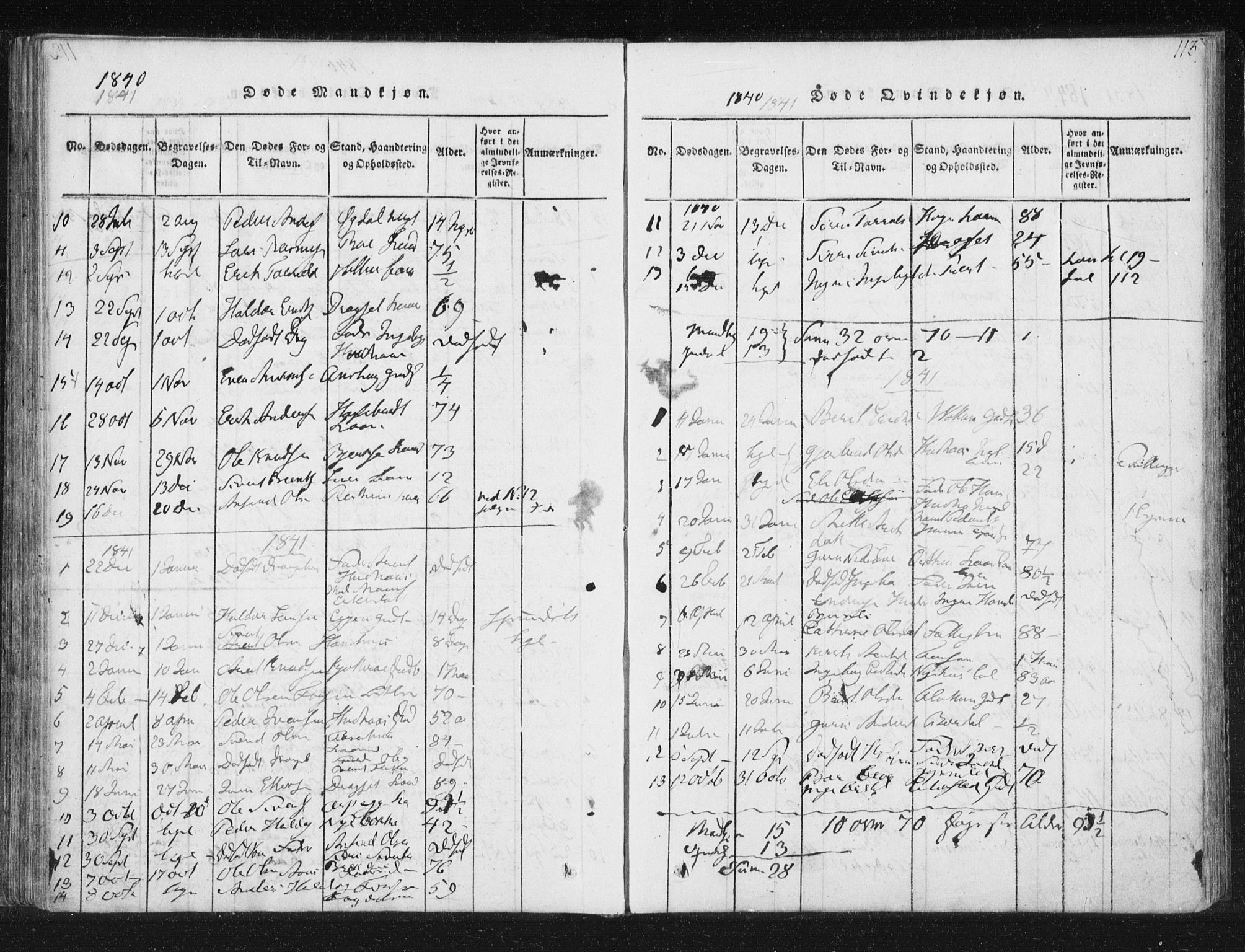 Ministerialprotokoller, klokkerbøker og fødselsregistre - Sør-Trøndelag, AV/SAT-A-1456/689/L1037: Parish register (official) no. 689A02, 1816-1842, p. 113