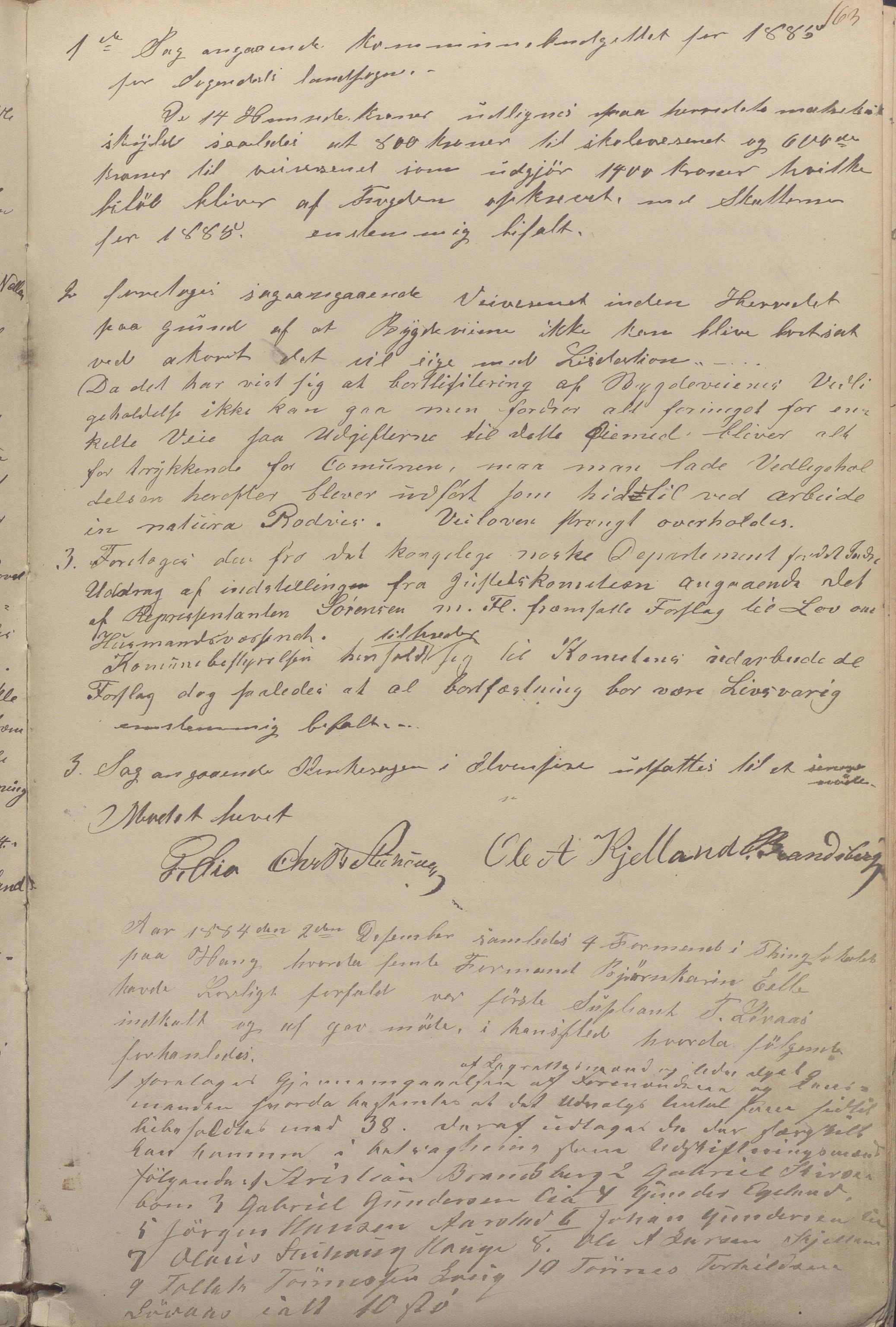 Sokndal kommune - Formannskapet/Sentraladministrasjonen, IKAR/K-101099/A/L0001: Forhandlingsprotokoll, 1863-1886, p. 163a