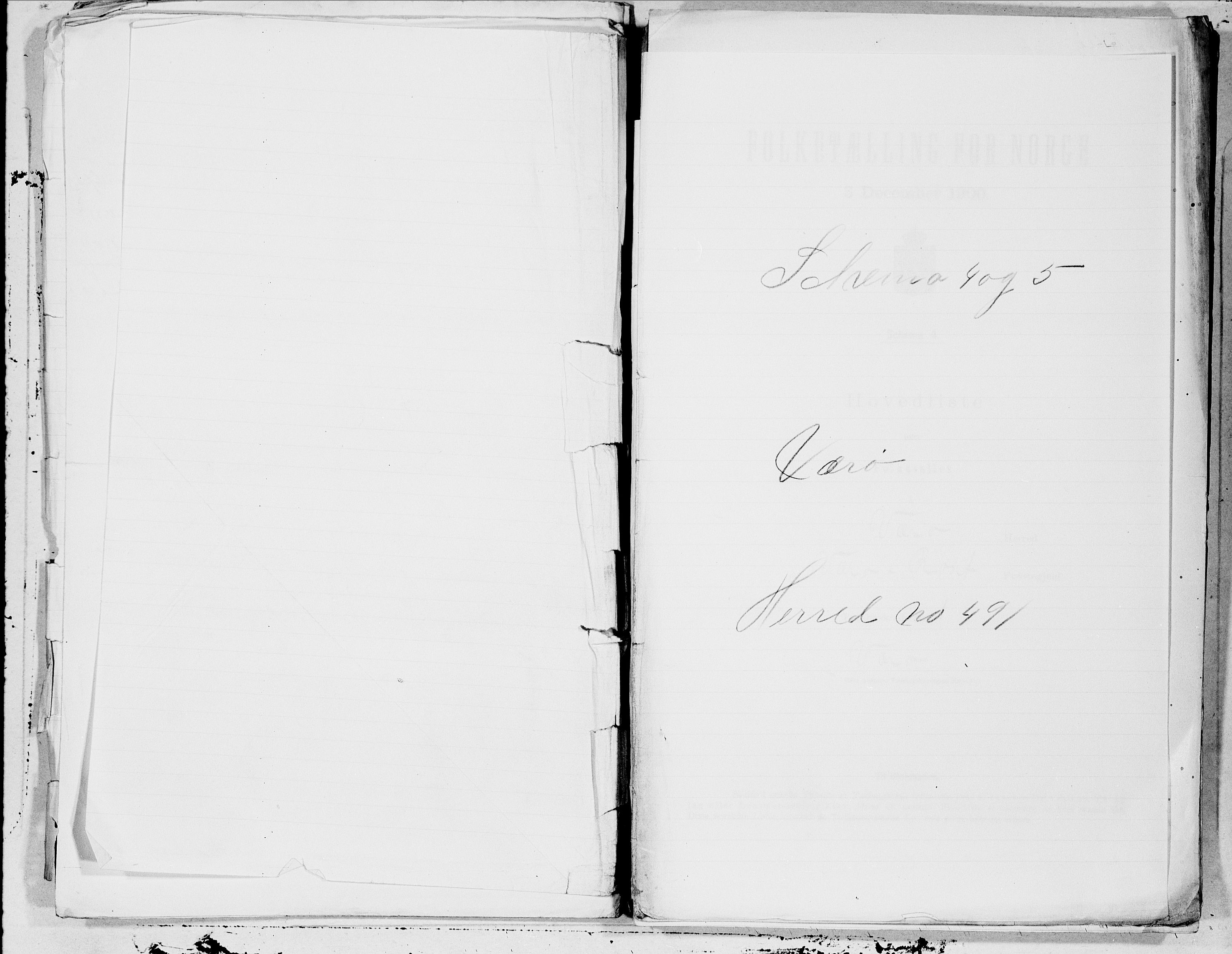 SAT, 1900 census for Værøy, 1900, p. 1