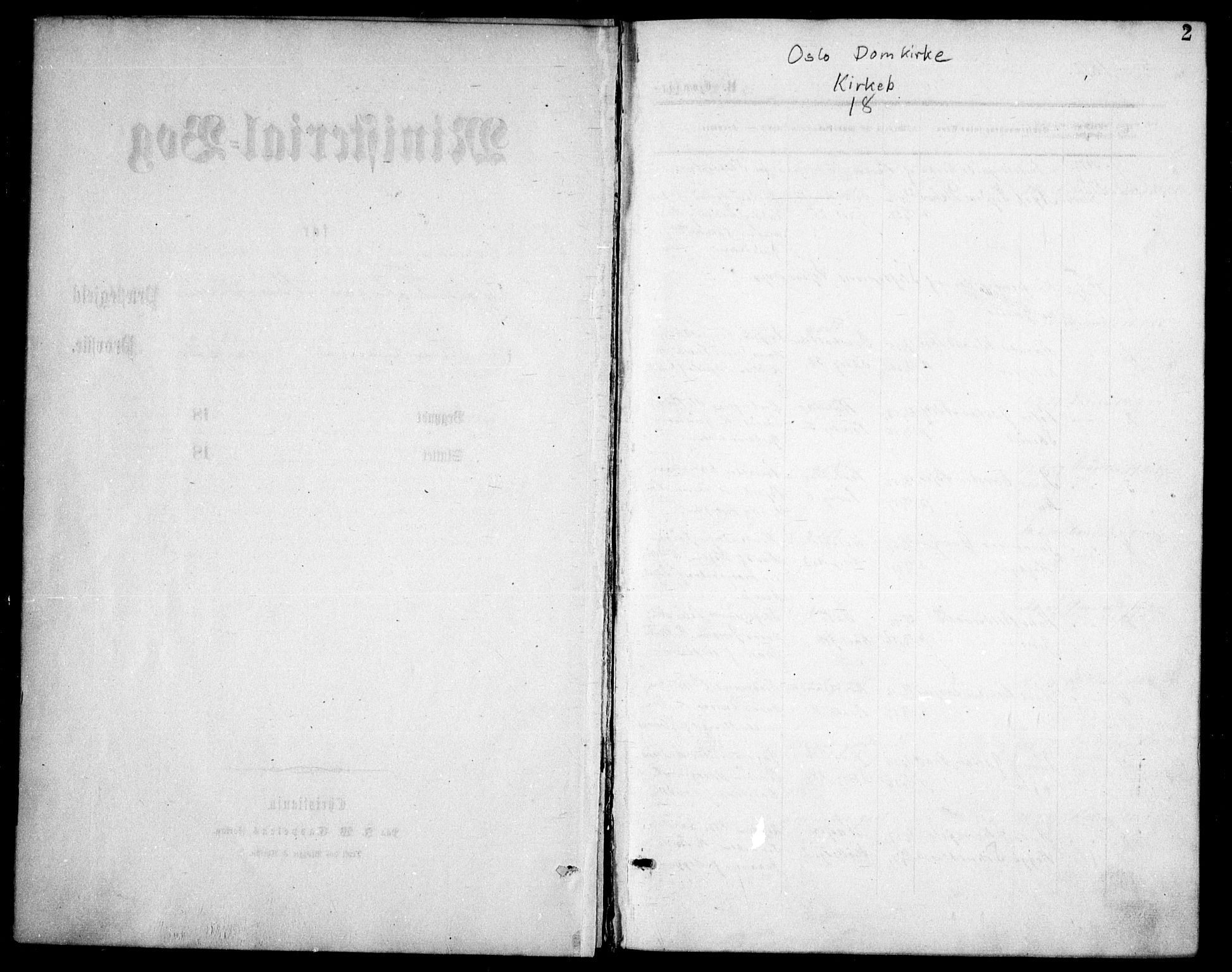 Oslo domkirke Kirkebøker, SAO/A-10752/F/Fa/L0018: Parish register (official) no. 18, 1872-1886, p. 2