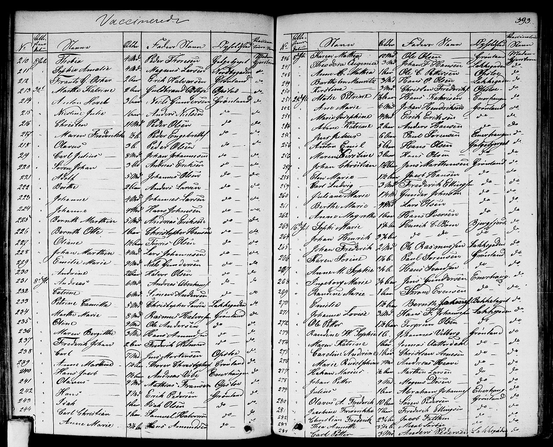 Aker prestekontor kirkebøker, AV/SAO-A-10861/F/L0018: Parish register (official) no. 17, 1829-1852, p. 393