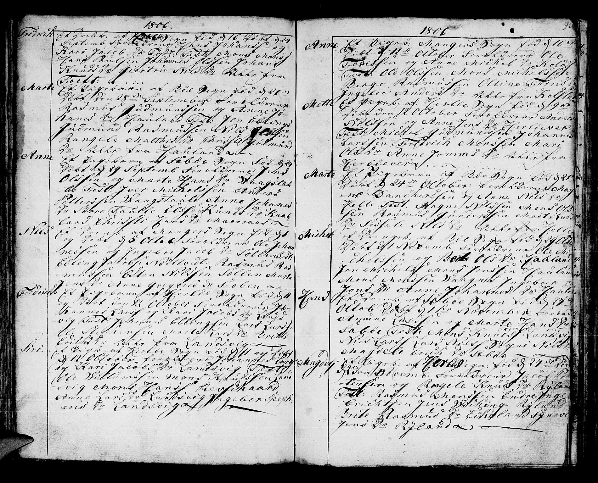 Manger sokneprestembete, AV/SAB-A-76801/H/Haa: Parish register (official) no. A 2, 1792-1815, p. 95