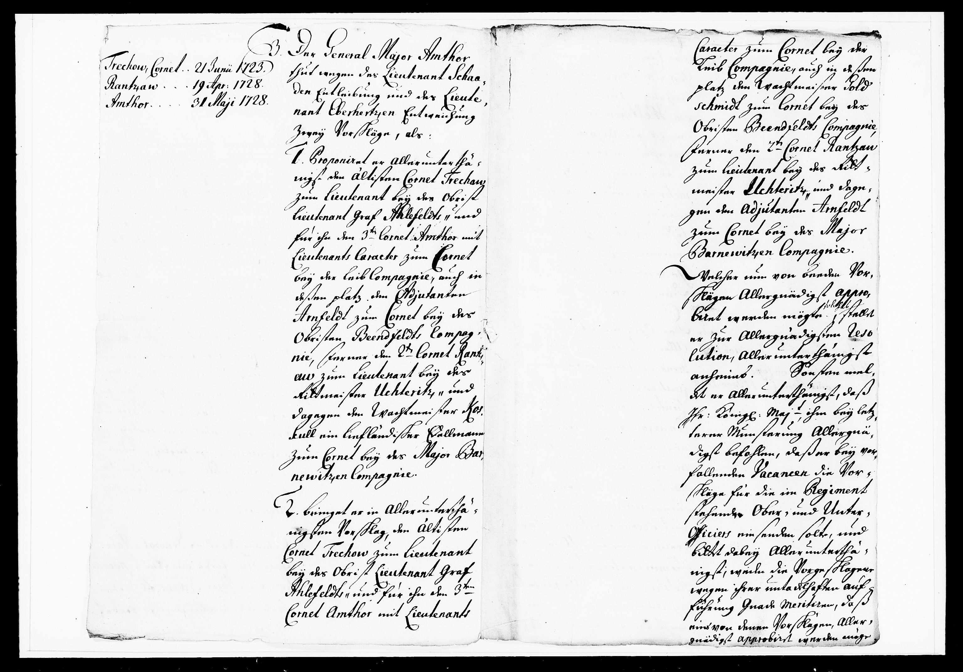 Krigskollegiet, Krigskancelliet, DRA/A-0006/-/1103-1107: Refererede sager, 1732, p. 8