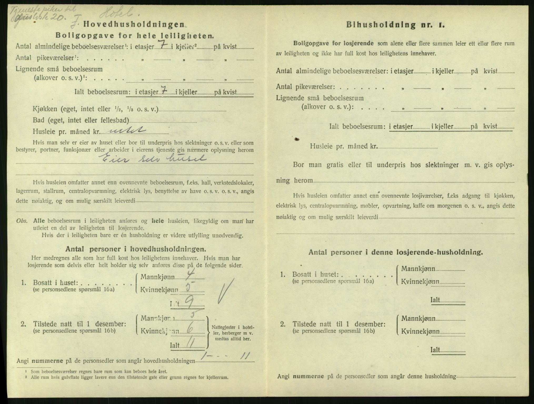 SAH, 1920 census for Lillehammer, 1920, p. 2271