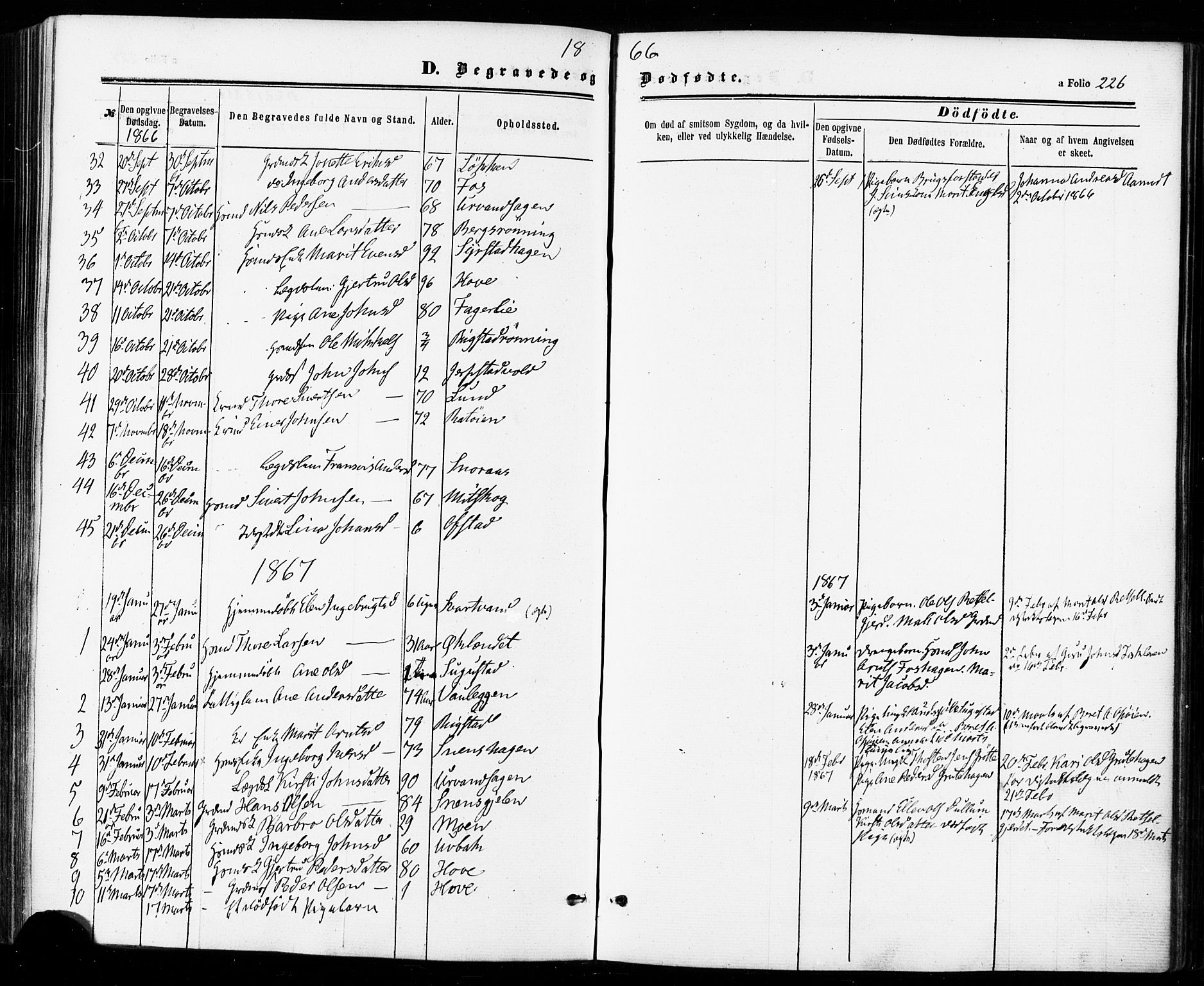 Ministerialprotokoller, klokkerbøker og fødselsregistre - Sør-Trøndelag, SAT/A-1456/672/L0856: Parish register (official) no. 672A08, 1861-1881, p. 226