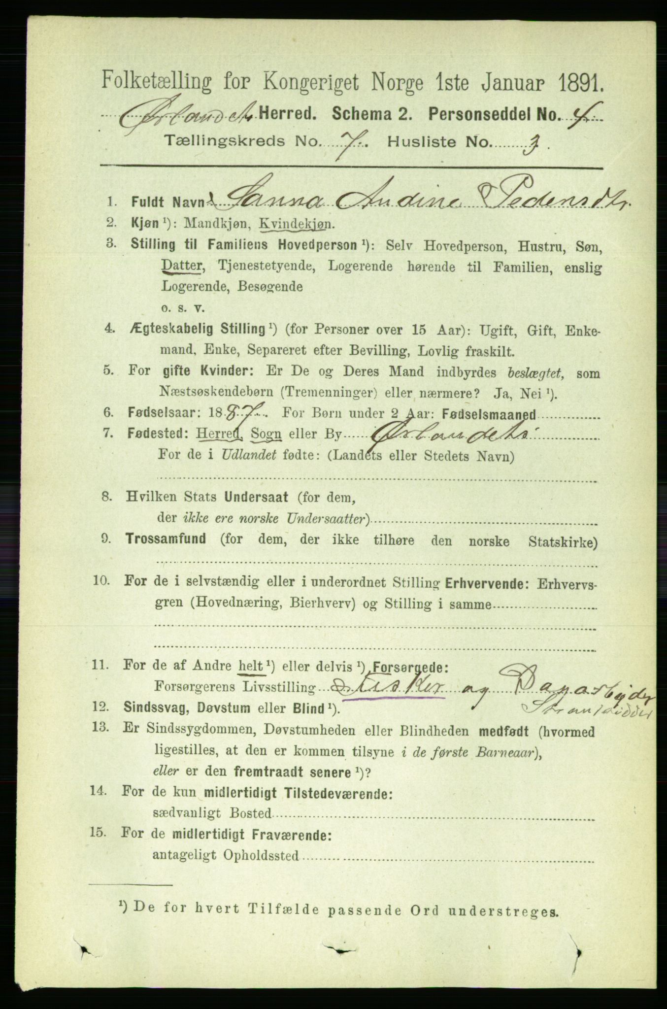 RA, 1891 census for 1621 Ørland, 1891, p. 2480