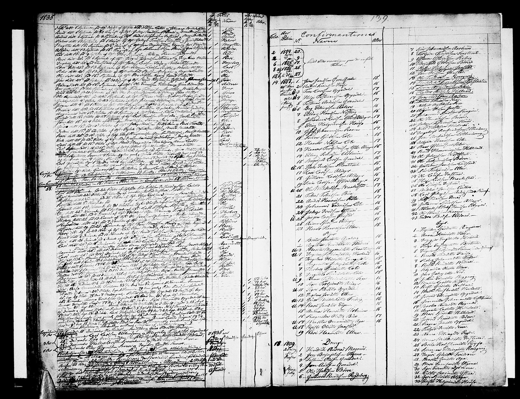 Ullensvang sokneprestembete, SAB/A-78701/H/Haa: Parish register (official) no. A 8, 1804-1835, p. 139