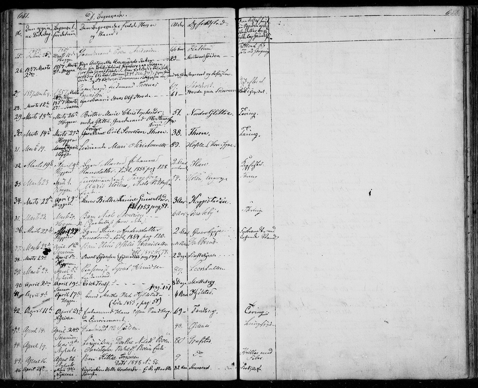 Modum kirkebøker, AV/SAKO-A-234/F/Fa/L0008: Parish register (official) no. 8, 1851-1859, p. 651-652