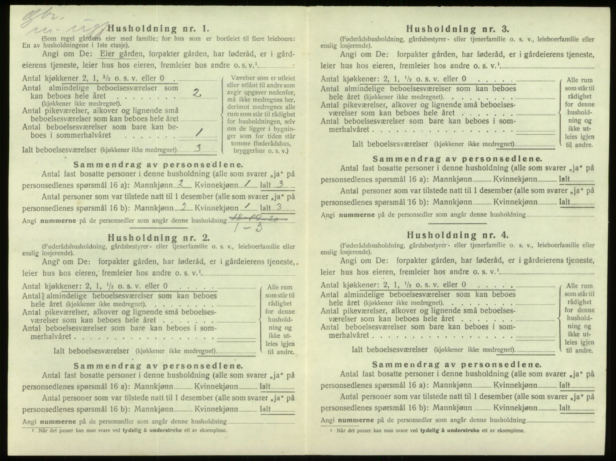 SAB, 1920 census for Davik, 1920, p. 739