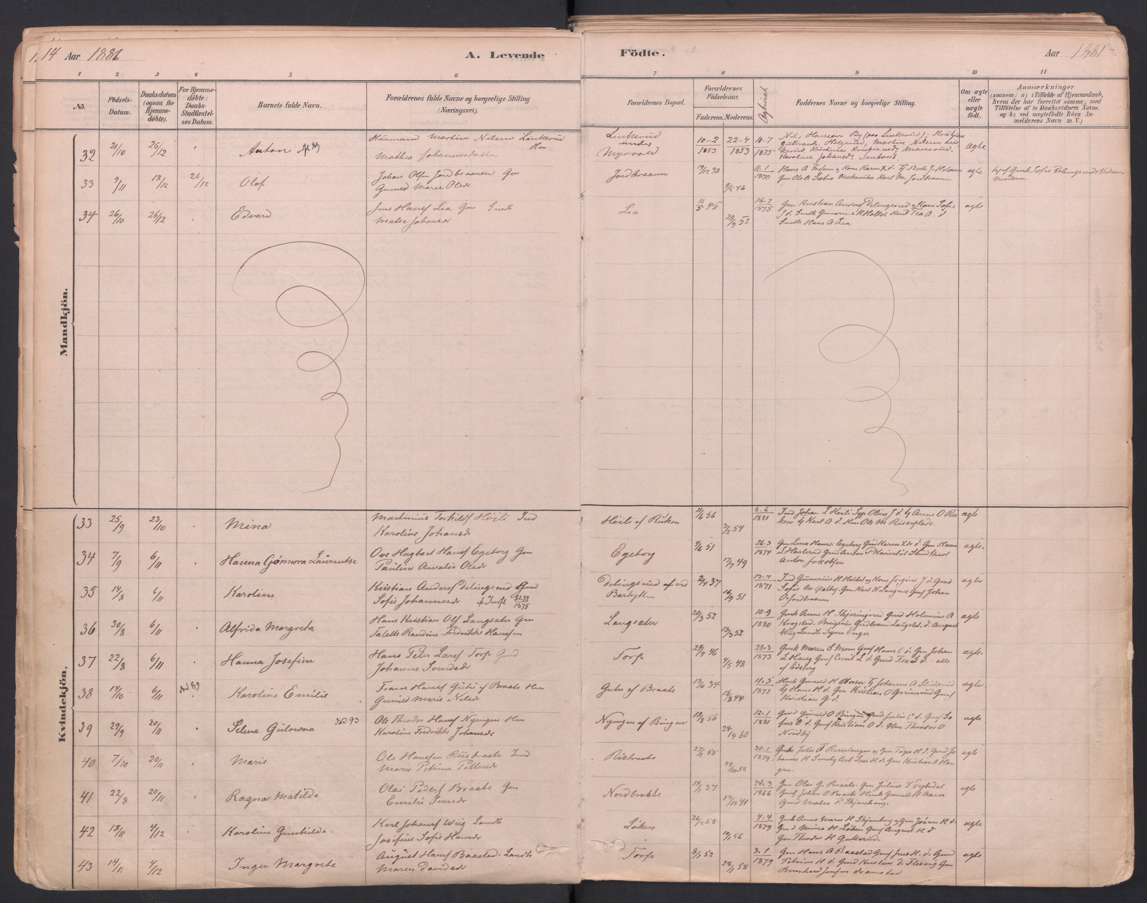 Trøgstad prestekontor Kirkebøker, SAO/A-10925/F/Fa/L0010: Parish register (official) no. I 10, 1878-1898, p. 14