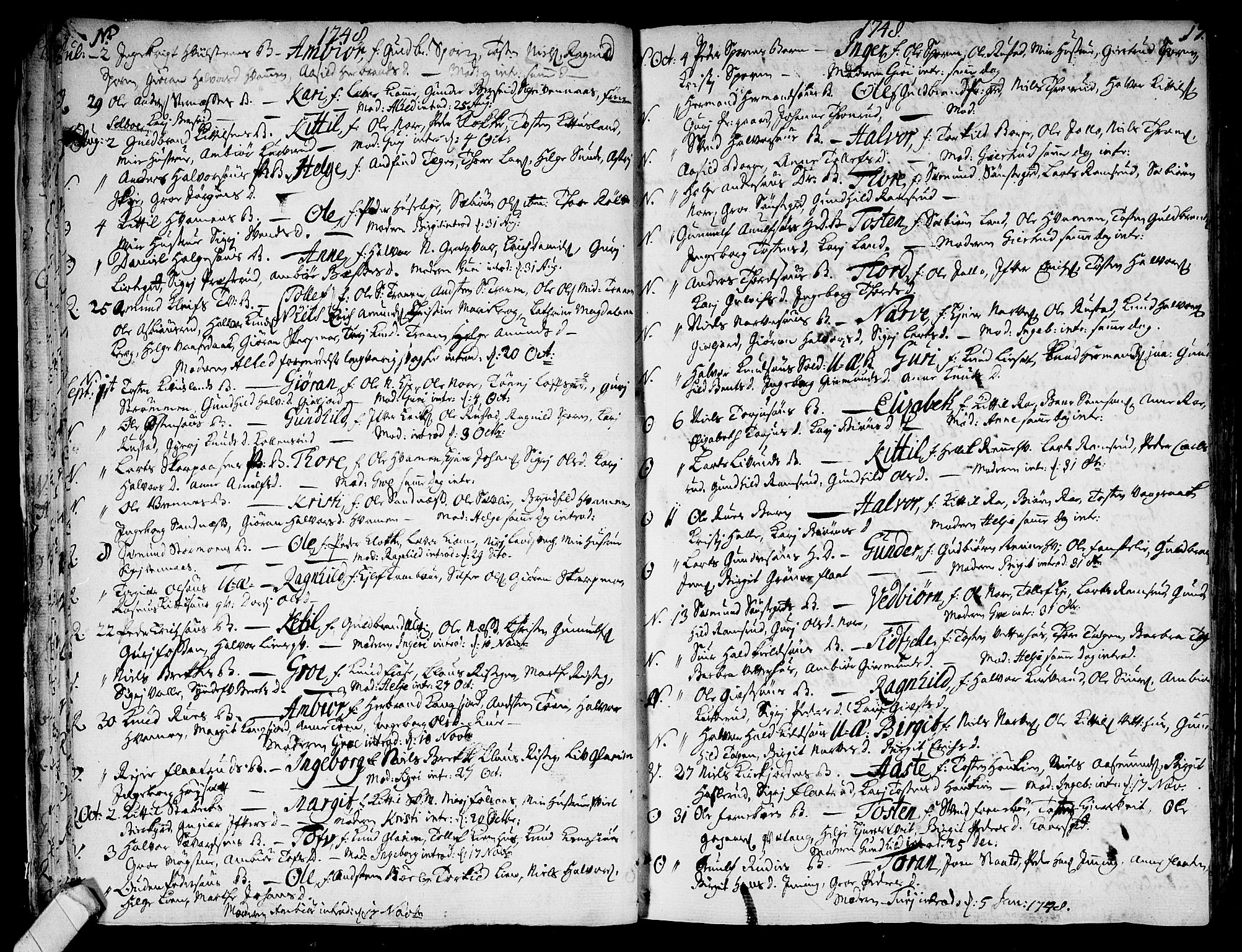 Rollag kirkebøker, SAKO/A-240/F/Fa/L0003: Parish register (official) no. I 3, 1743-1778, p. 17
