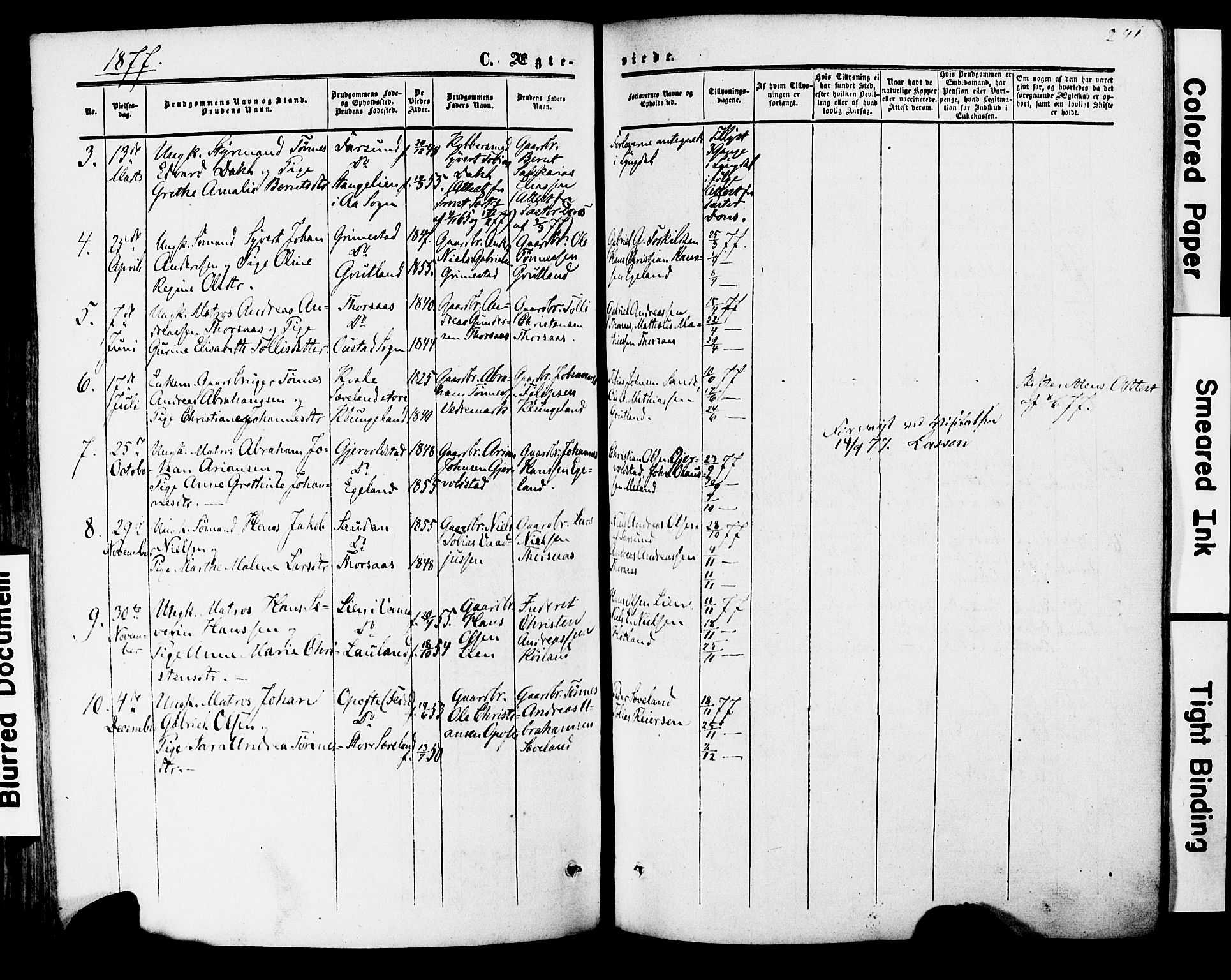 Herad sokneprestkontor, AV/SAK-1111-0018/F/Fa/Faa/L0005: Parish register (official) no. A 5, 1853-1886, p. 241