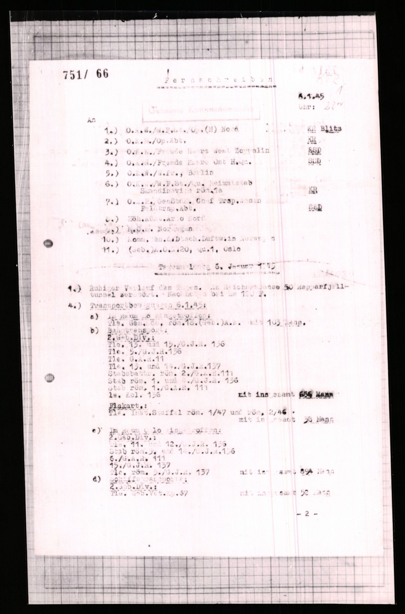 Forsvarets Overkommando. 2 kontor. Arkiv 11.4. Spredte tyske arkivsaker, AV/RA-RAFA-7031/D/Dar/Dara/L0006: Krigsdagbøker for 20. Gebirgs-Armee-Oberkommando (AOK 20), 1945, p. 166