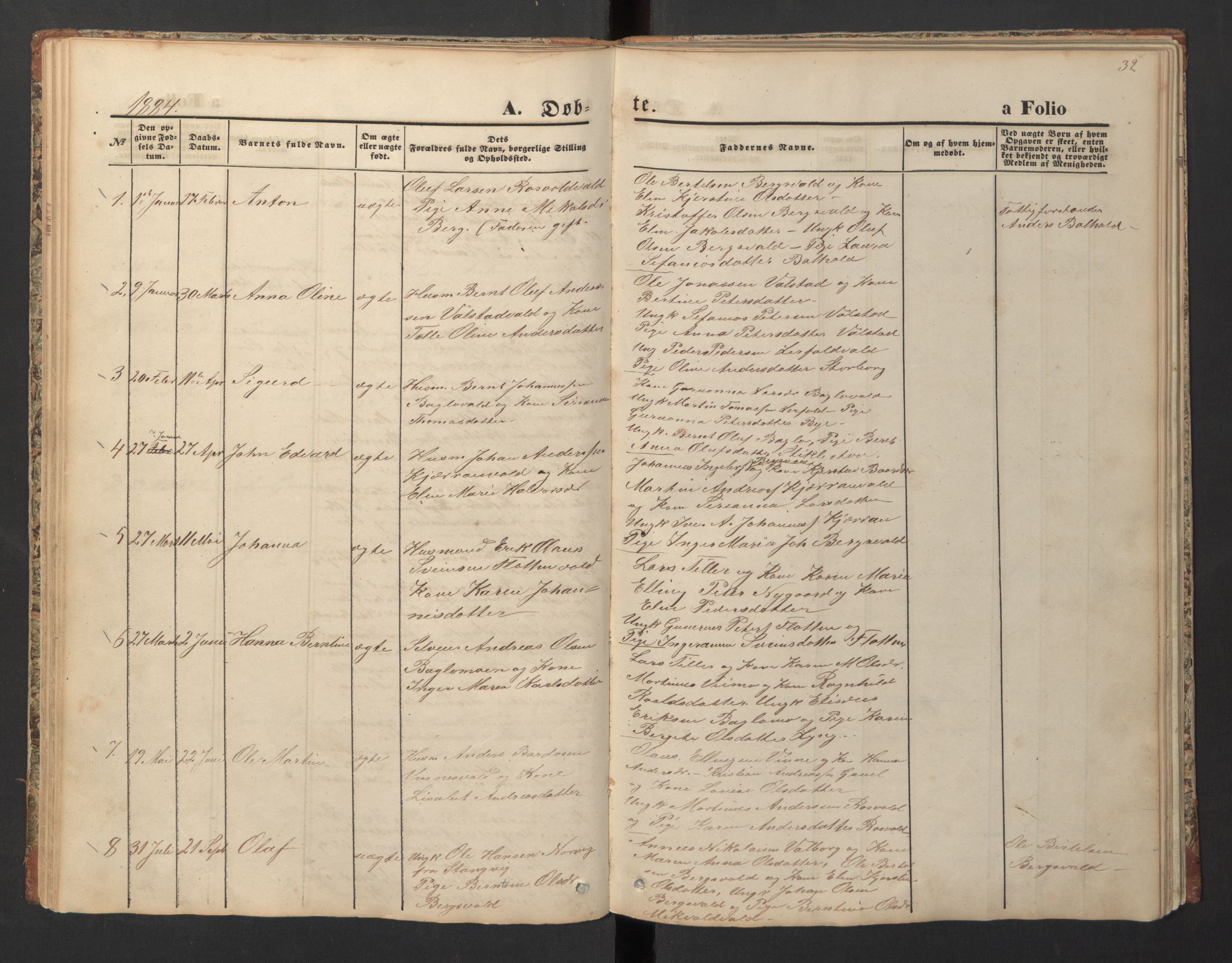 Ministerialprotokoller, klokkerbøker og fødselsregistre - Nord-Trøndelag, SAT/A-1458/726/L0271: Parish register (copy) no. 726C02, 1869-1897, p. 32