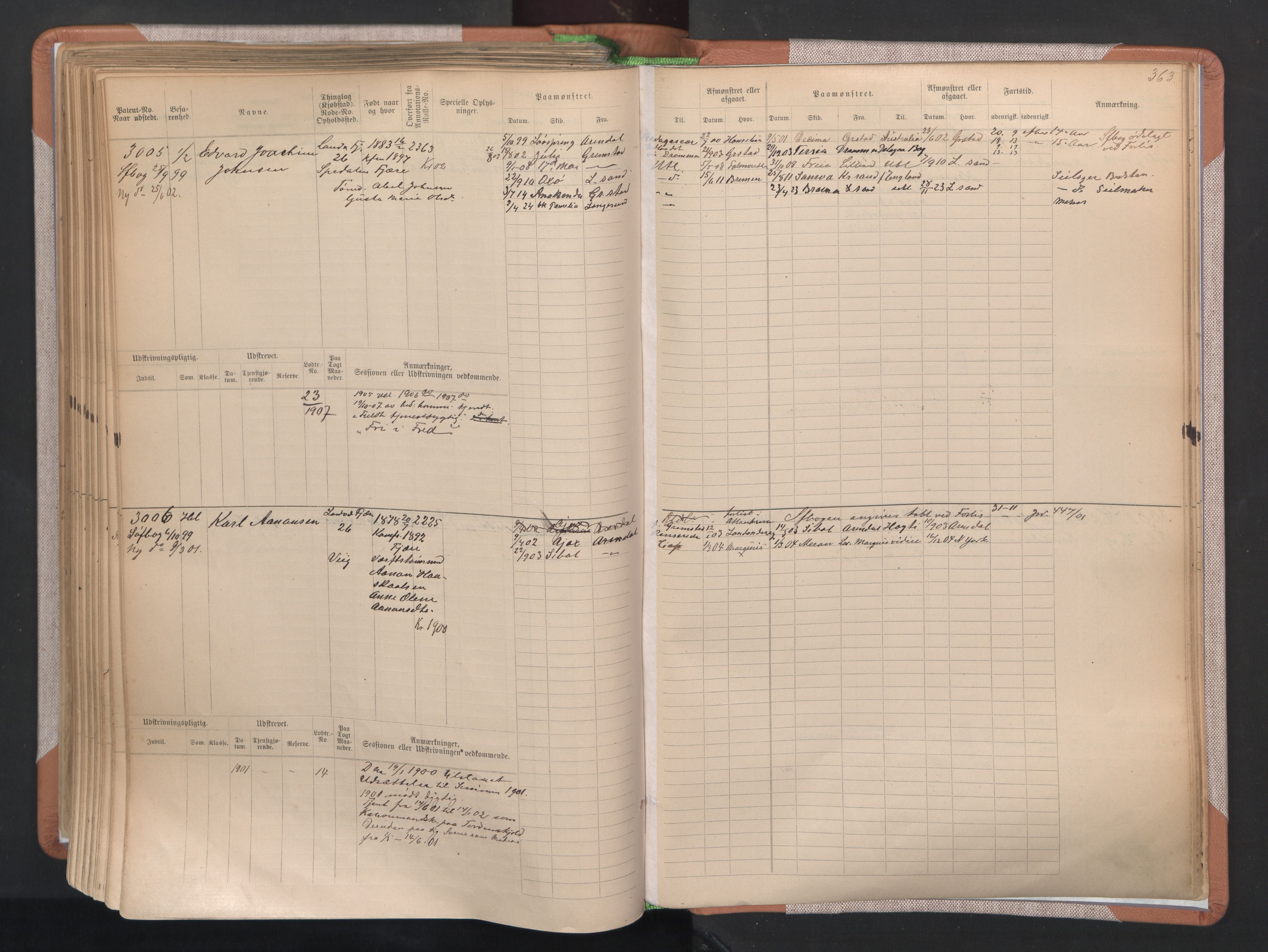 Grimstad mønstringskrets, AV/SAK-2031-0013/F/Fb/L0004: Hovedrulle A nr 2277-3042, F-7, 1889-1940, p. 371