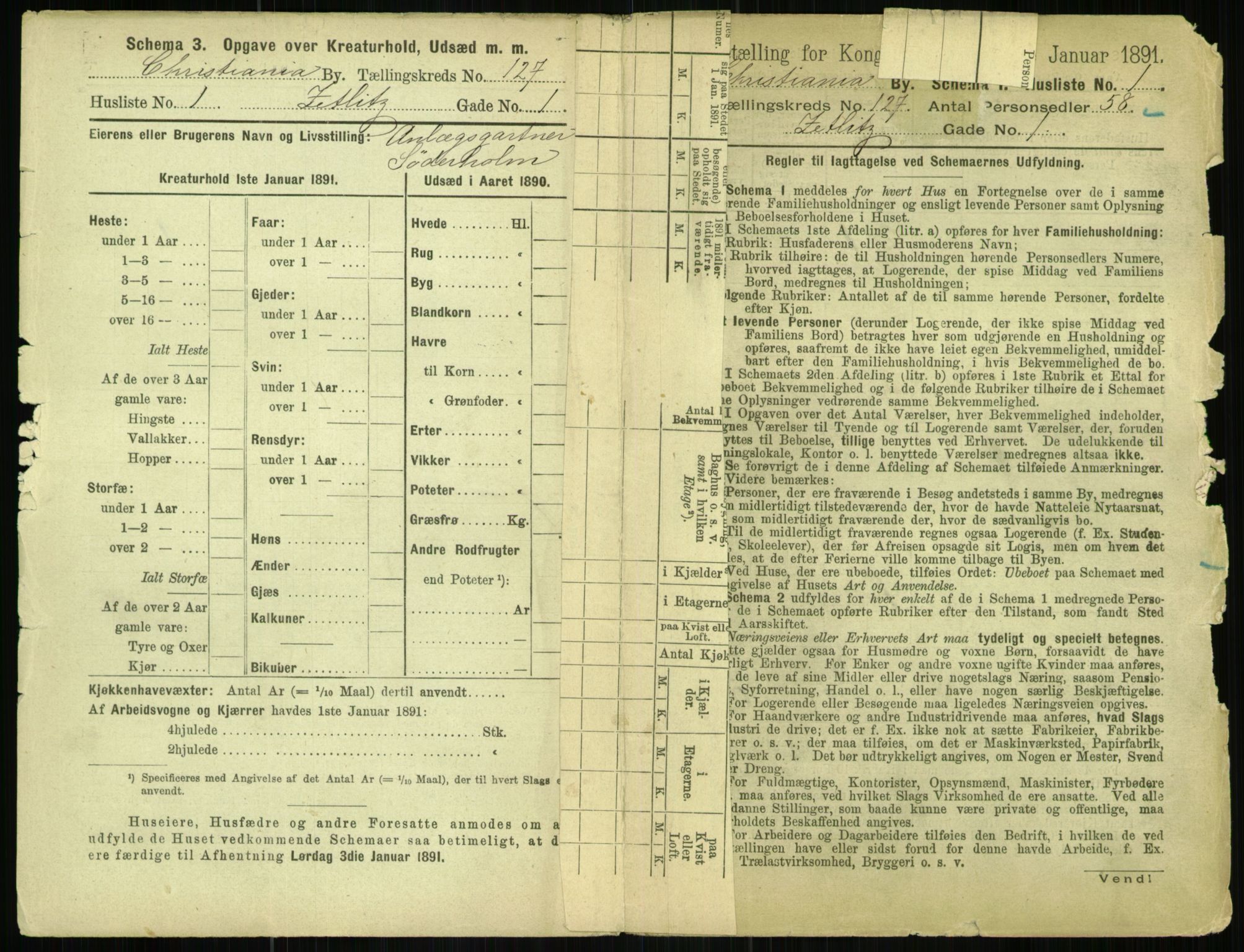 RA, 1891 census for 0301 Kristiania, 1891, p. 67776