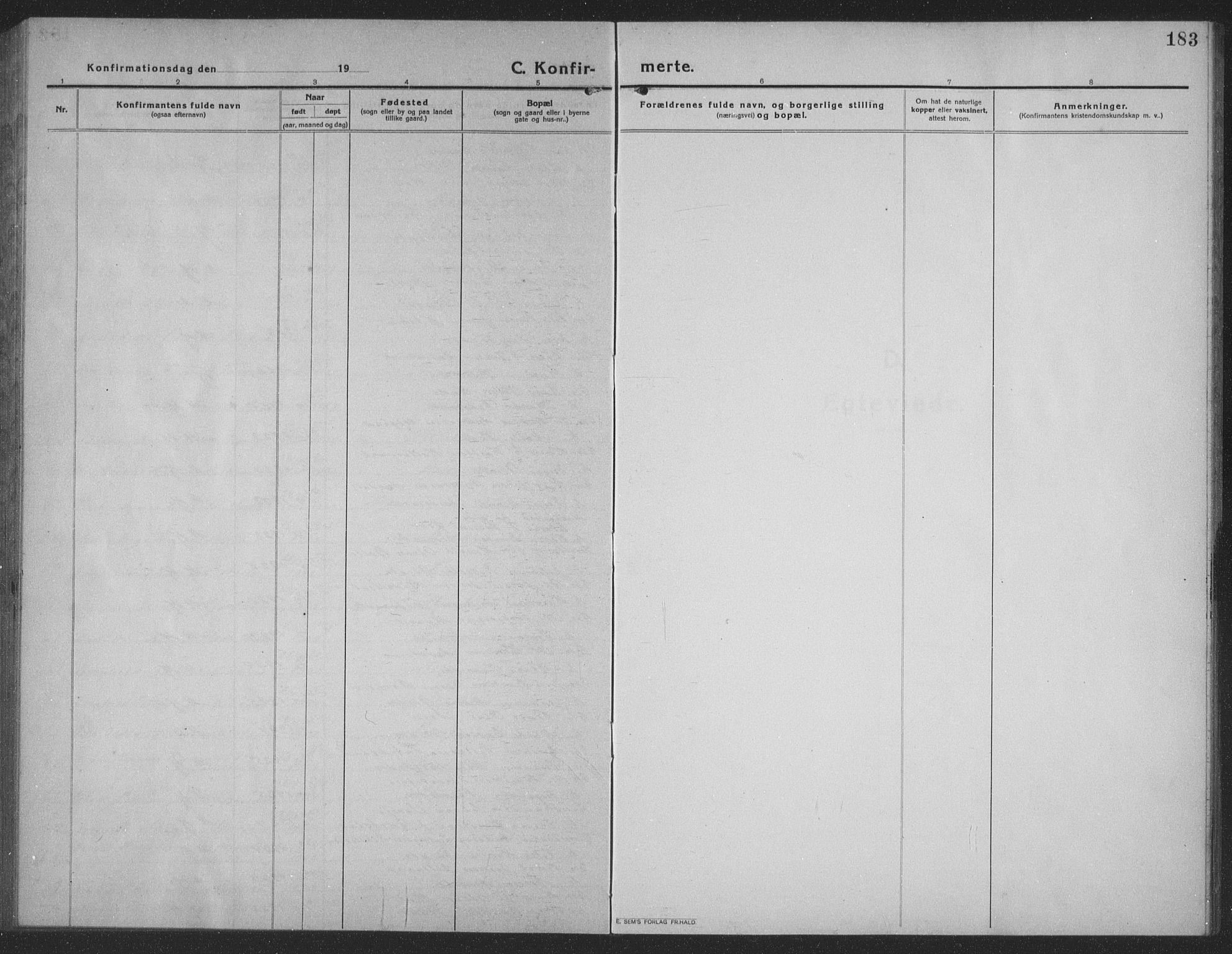 Ministerialprotokoller, klokkerbøker og fødselsregistre - Møre og Romsdal, AV/SAT-A-1454/523/L0342: Parish register (copy) no. 523C05, 1916-1937, p. 183