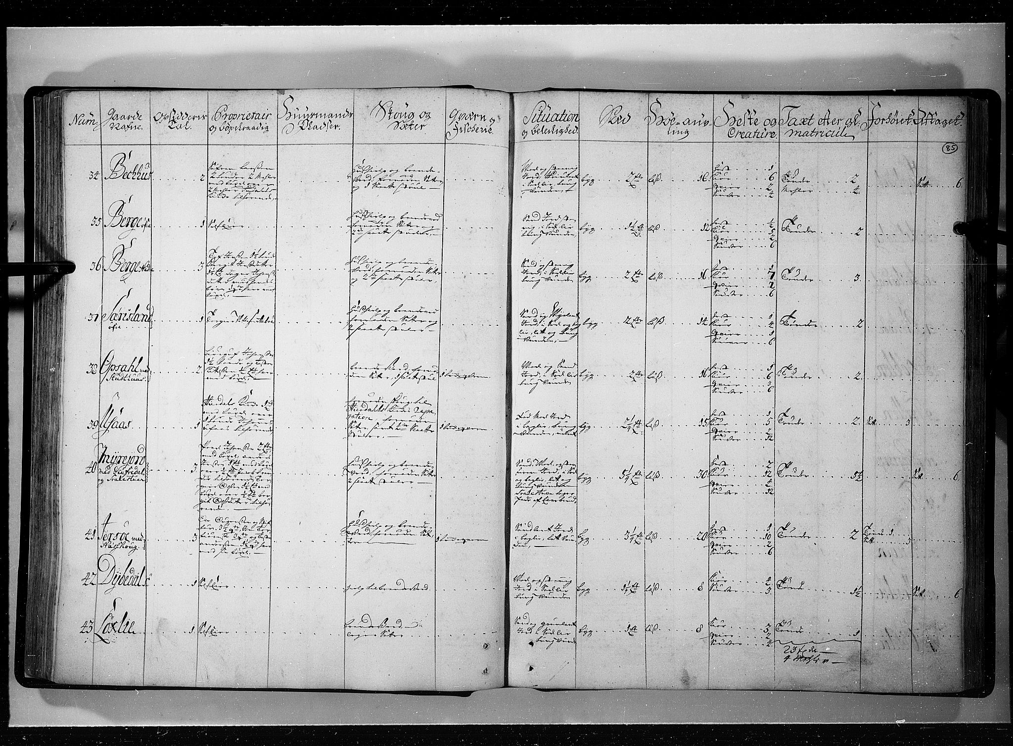 Rentekammeret inntil 1814, Realistisk ordnet avdeling, AV/RA-EA-4070/N/Nb/Nbf/L0121: Øvre og Nedre Telemark eksaminasjonsprotokoll, 1723, p. 84b-85a