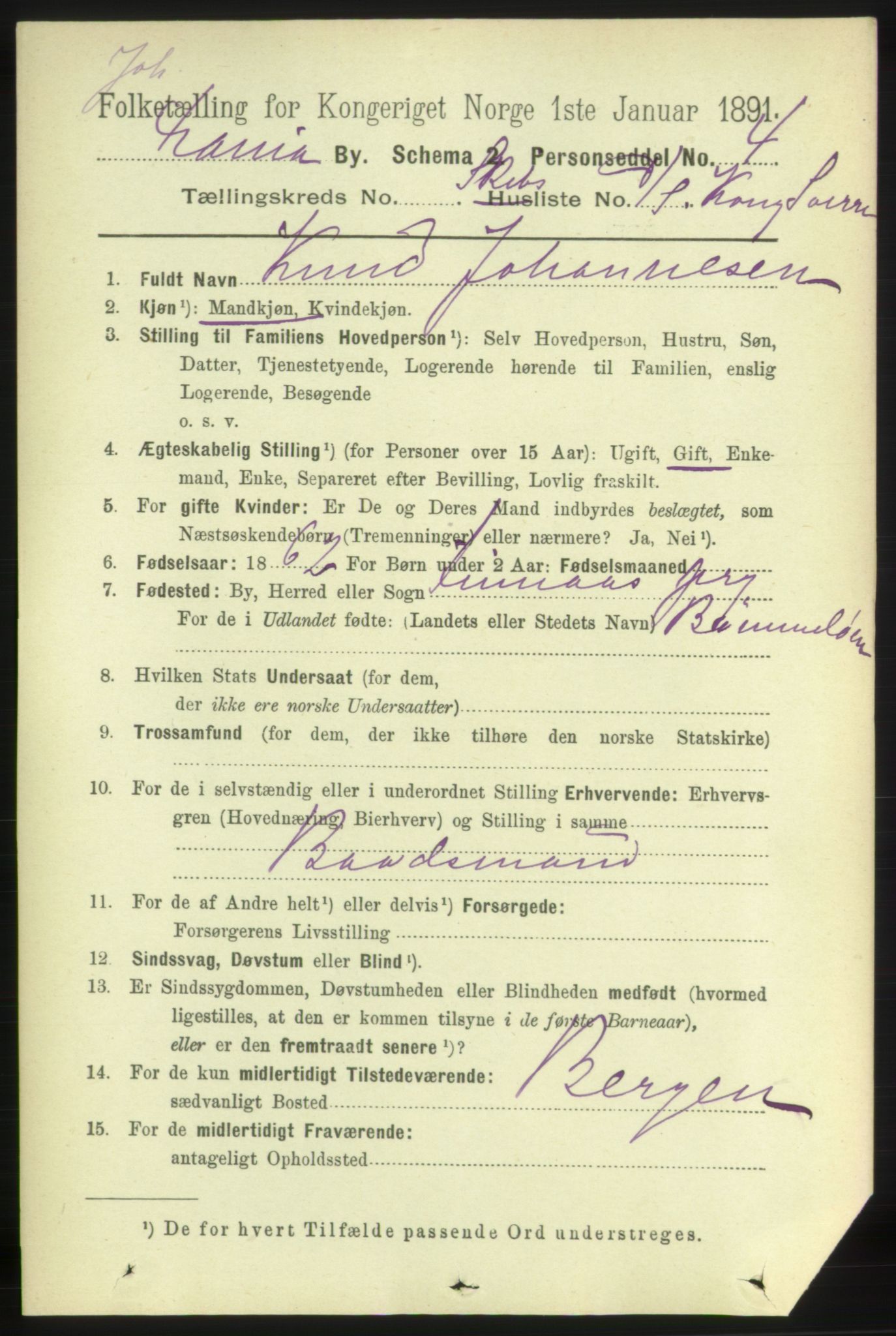 RA, 1891 census for 0301 Kristiania, 1891, p. 27930