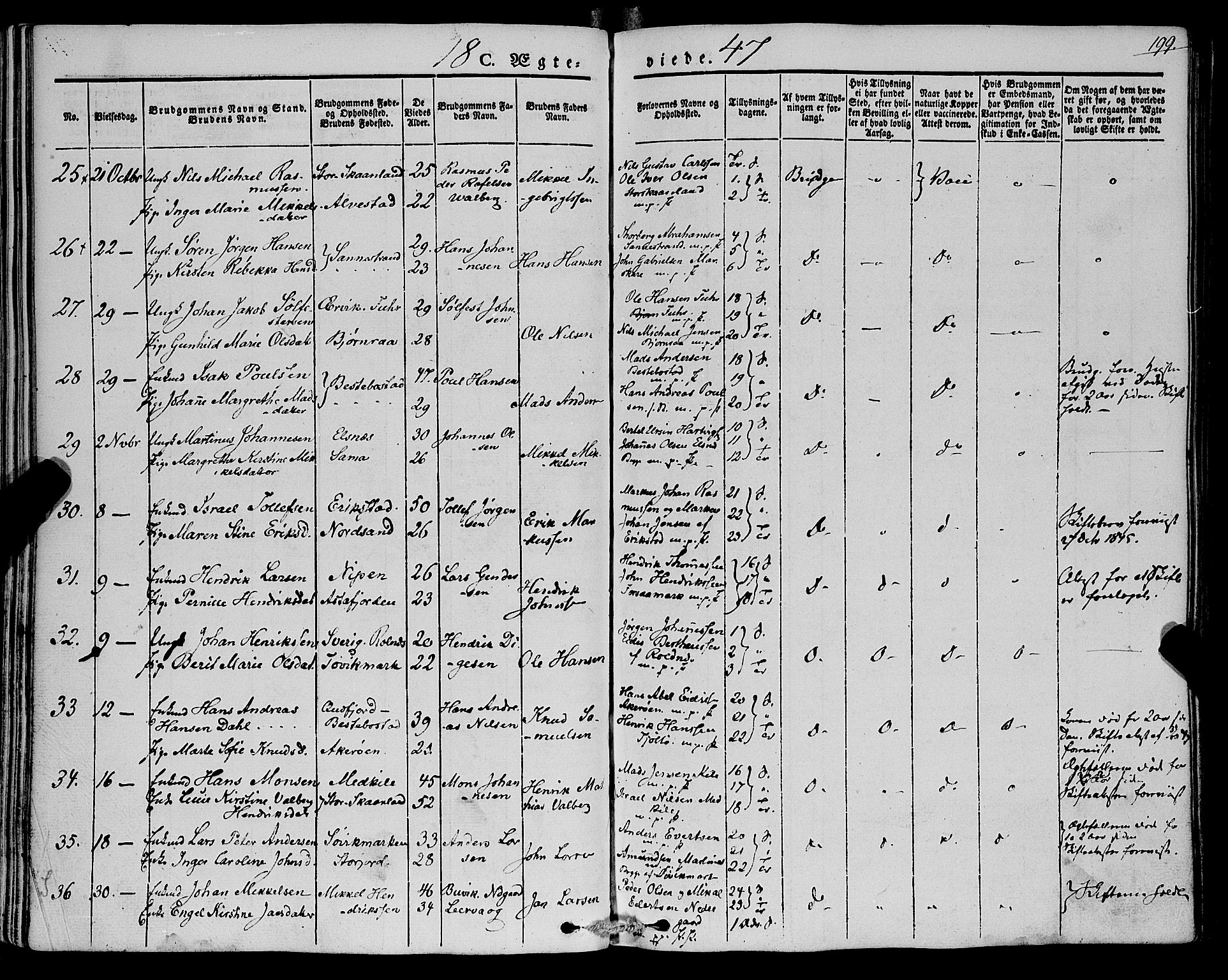 Trondenes sokneprestkontor, SATØ/S-1319/H/Ha/L0009kirke: Parish register (official) no. 9, 1841-1852, p. 199