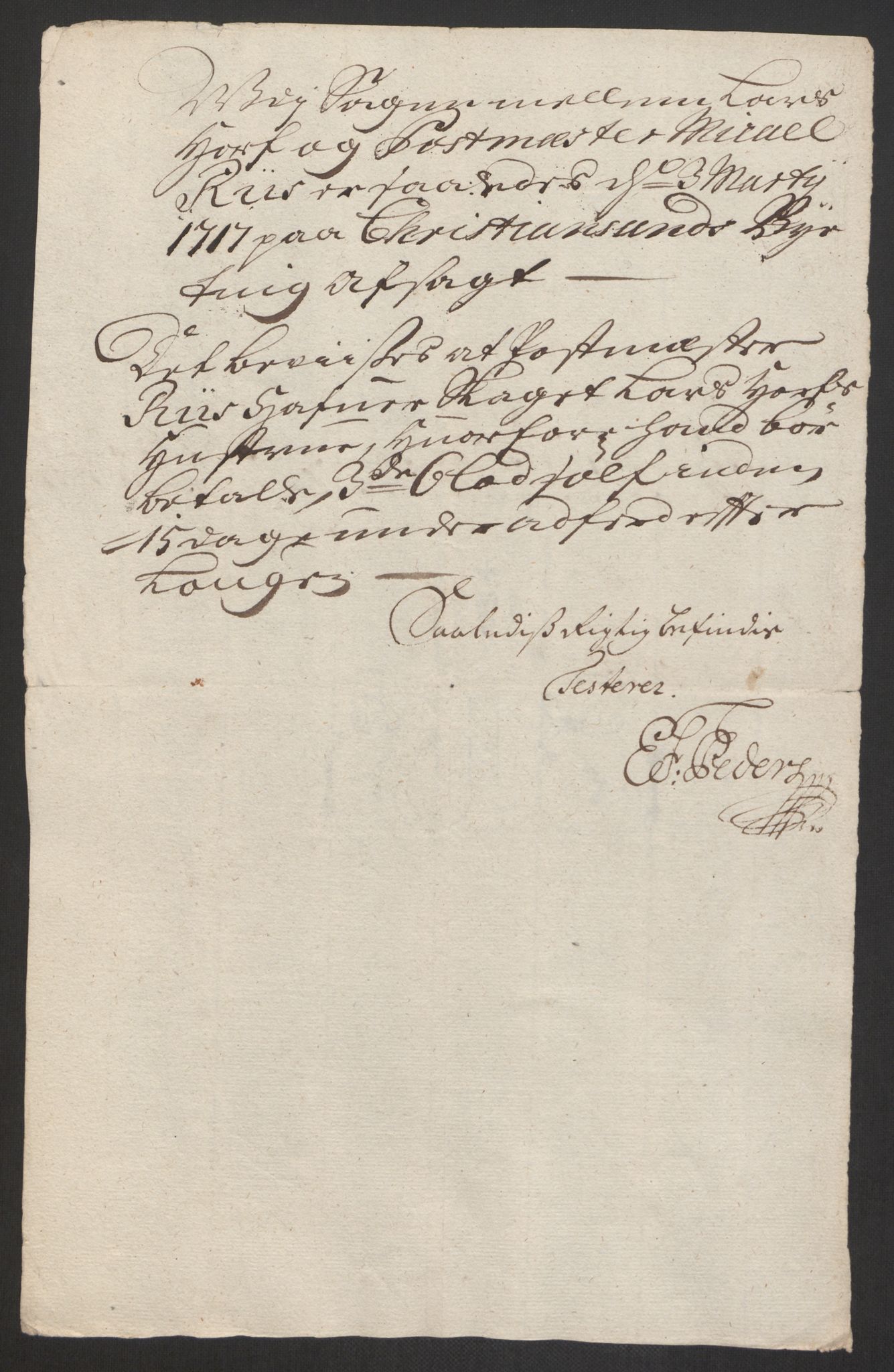 Rentekammeret inntil 1814, Reviderte regnskaper, Byregnskaper, AV/RA-EA-4066/R/Rm/L0285: [M18] Sikt og sakefall, 1681-1718, p. 556