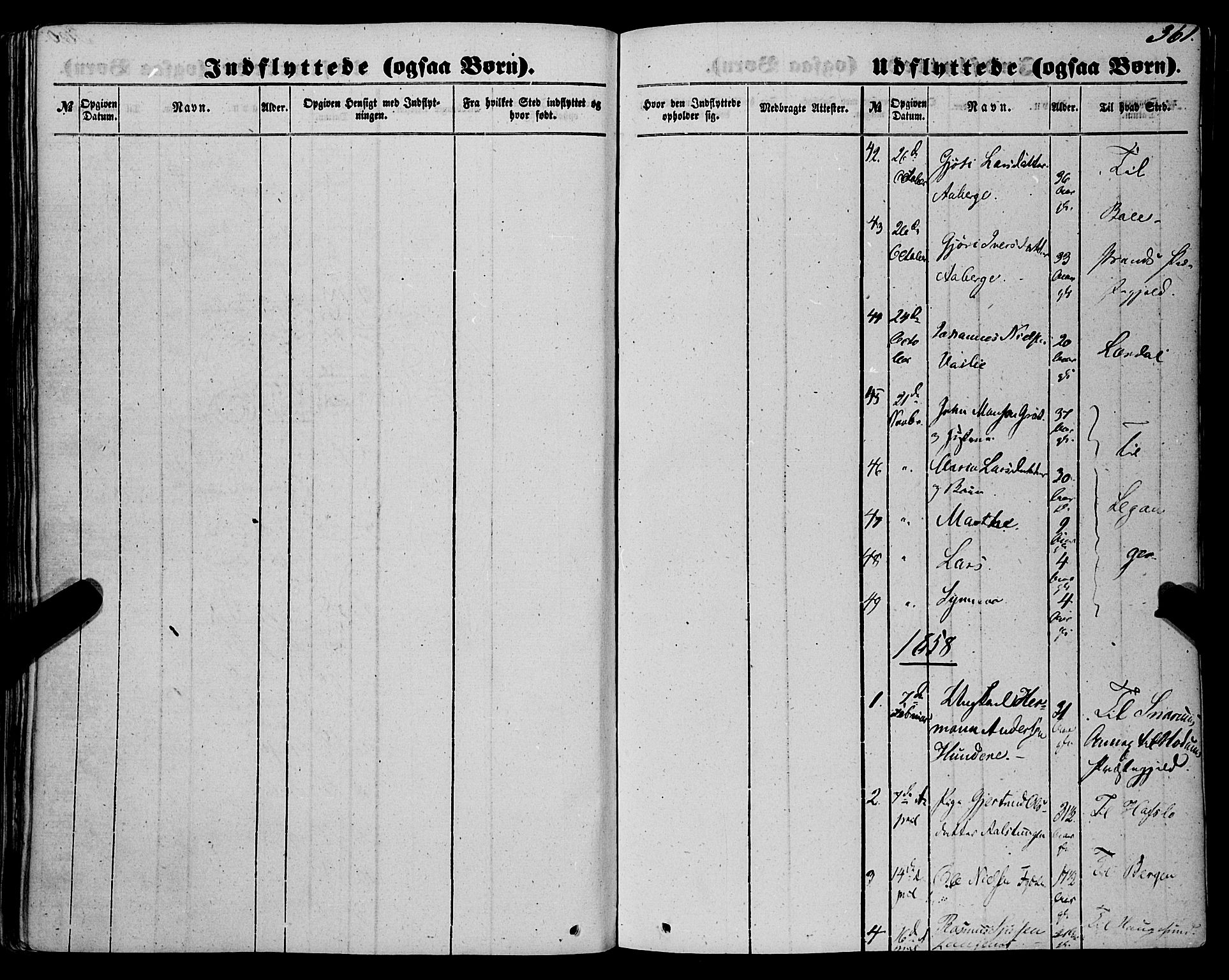 Sogndal sokneprestembete, SAB/A-81301/H/Haa/Haaa/L0012II: Parish register (official) no. A 12II, 1847-1877, p. 361