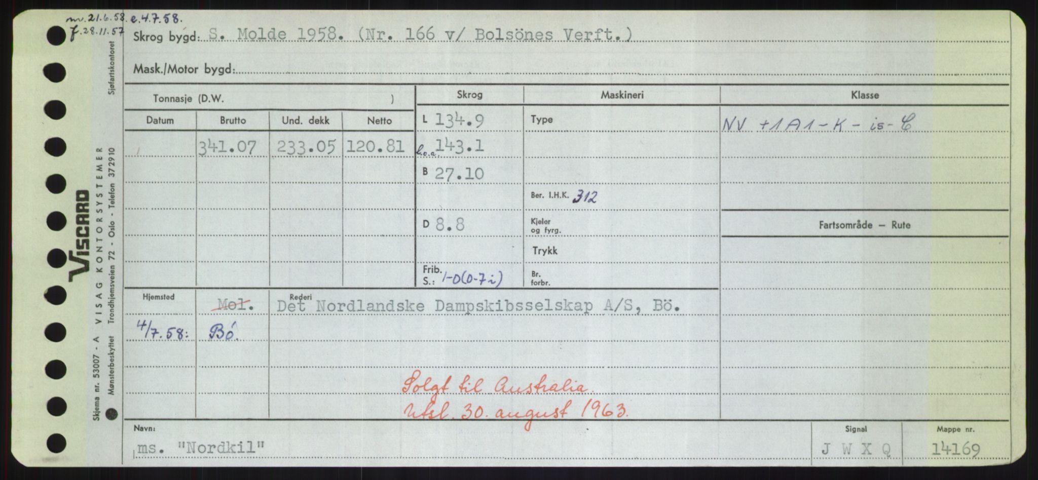 Sjøfartsdirektoratet med forløpere, Skipsmålingen, RA/S-1627/H/Hd/L0026: Fartøy, N-Norhol, p. 505