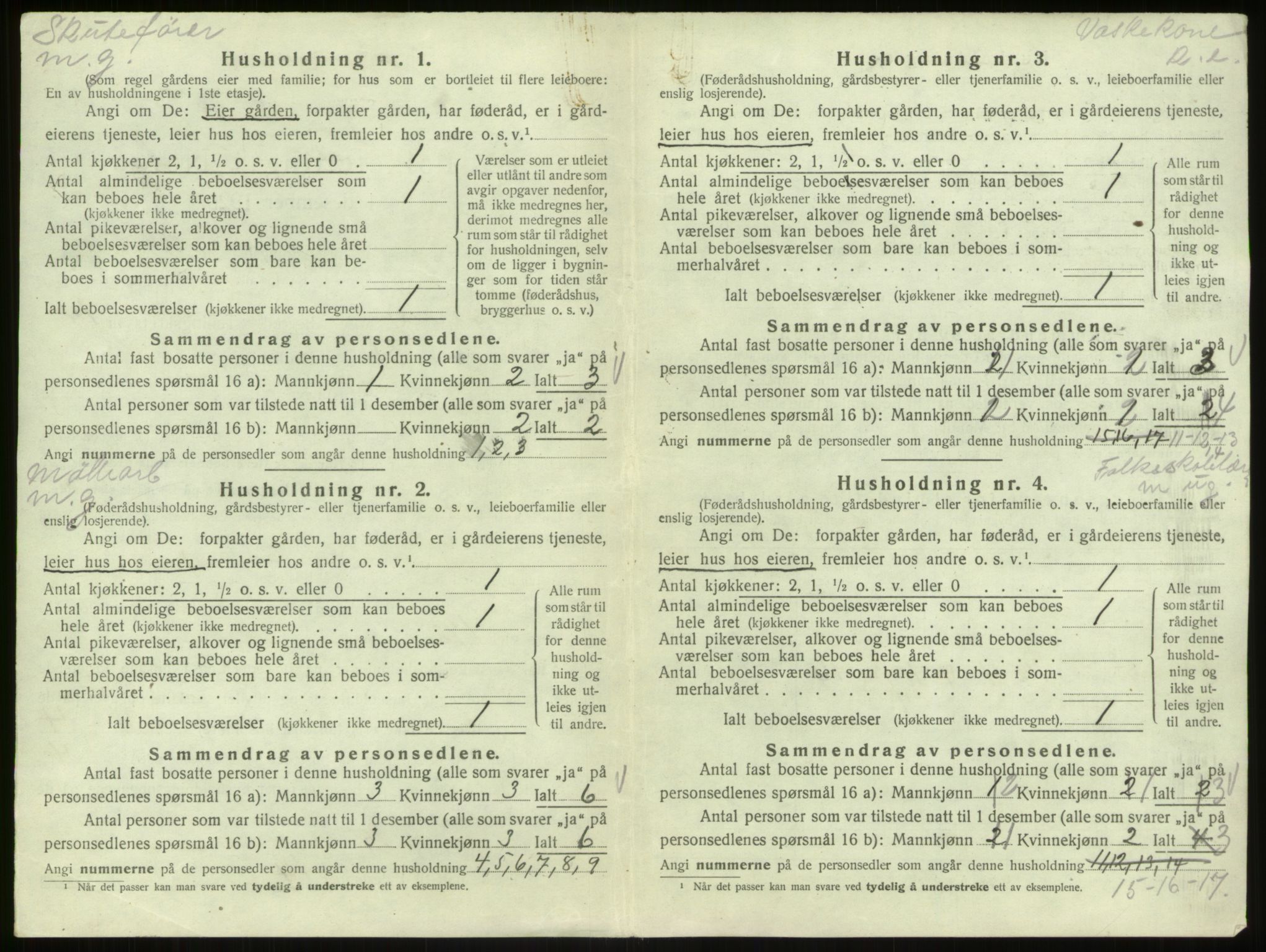 SAB, 1920 census for Hosanger, 1920, p. 765