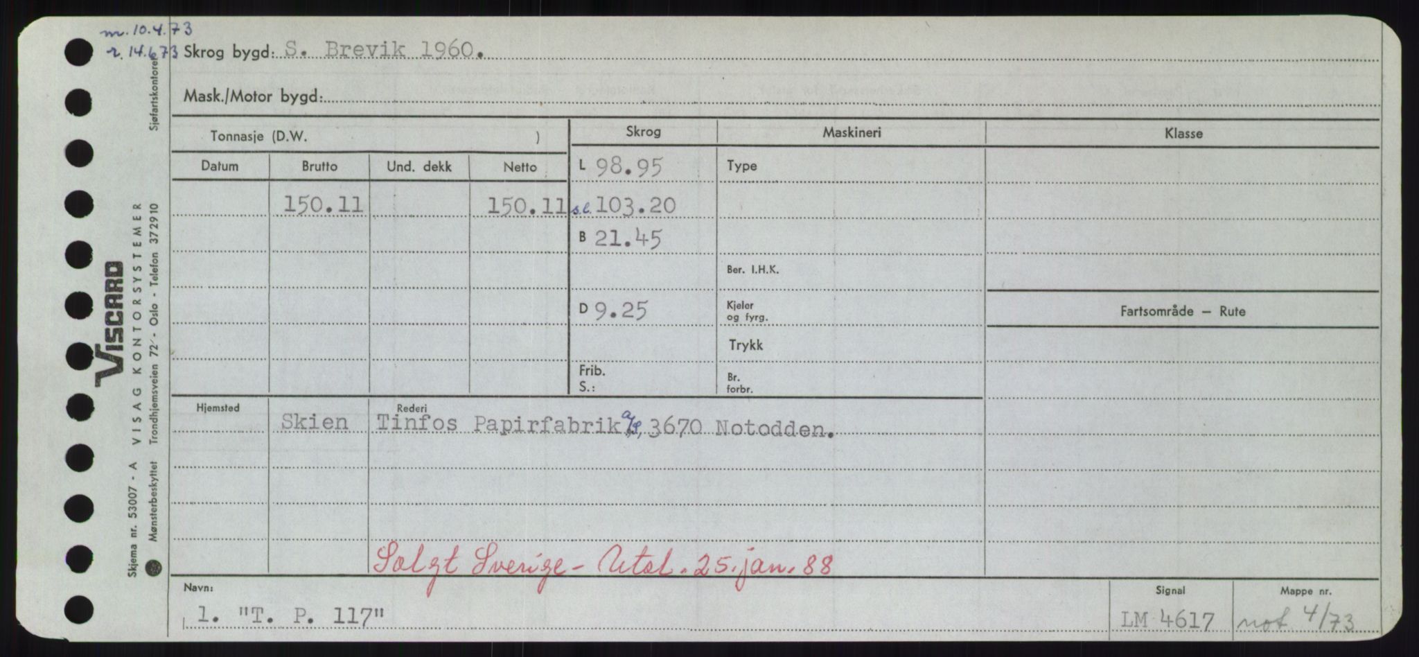 Sjøfartsdirektoratet med forløpere, Skipsmålingen, RA/S-1627/H/Hd/L0038: Fartøy, T-Th, p. 17