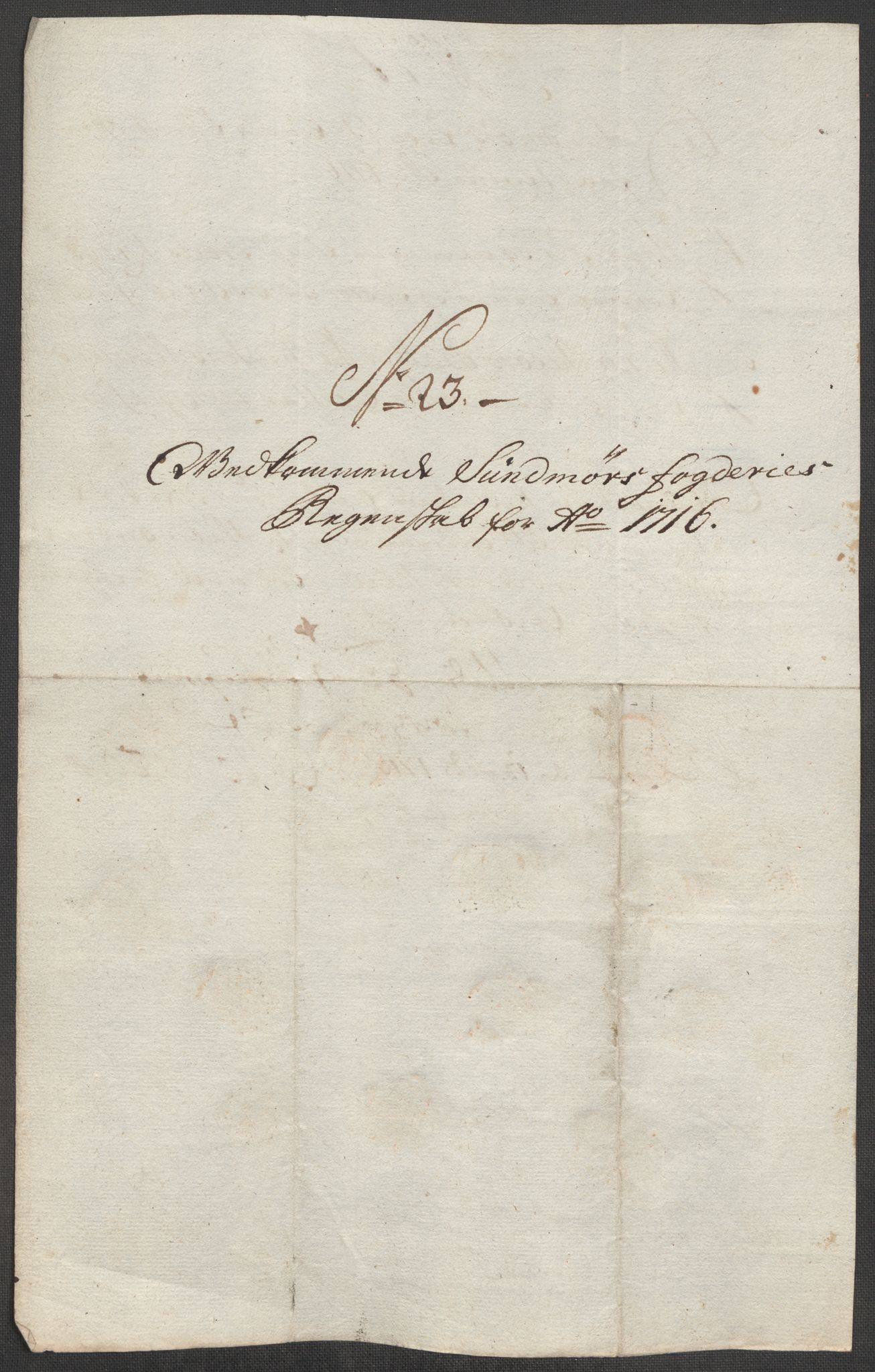 Rentekammeret inntil 1814, Reviderte regnskaper, Fogderegnskap, AV/RA-EA-4092/R54/L3568: Fogderegnskap Sunnmøre, 1716, p. 128