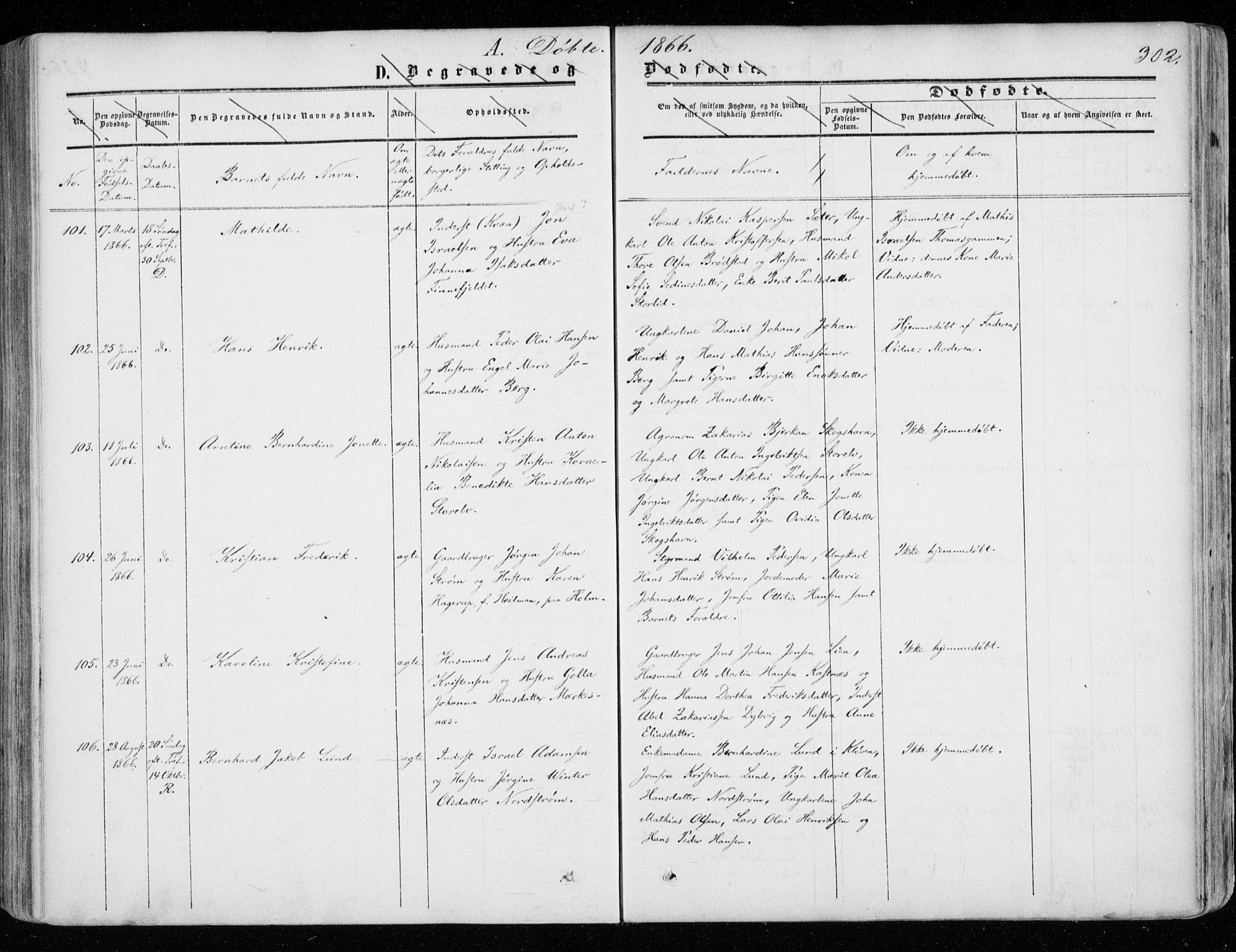 Tranøy sokneprestkontor, AV/SATØ-S-1313/I/Ia/Iaa/L0007kirke: Parish register (official) no. 7, 1856-1866, p. 302