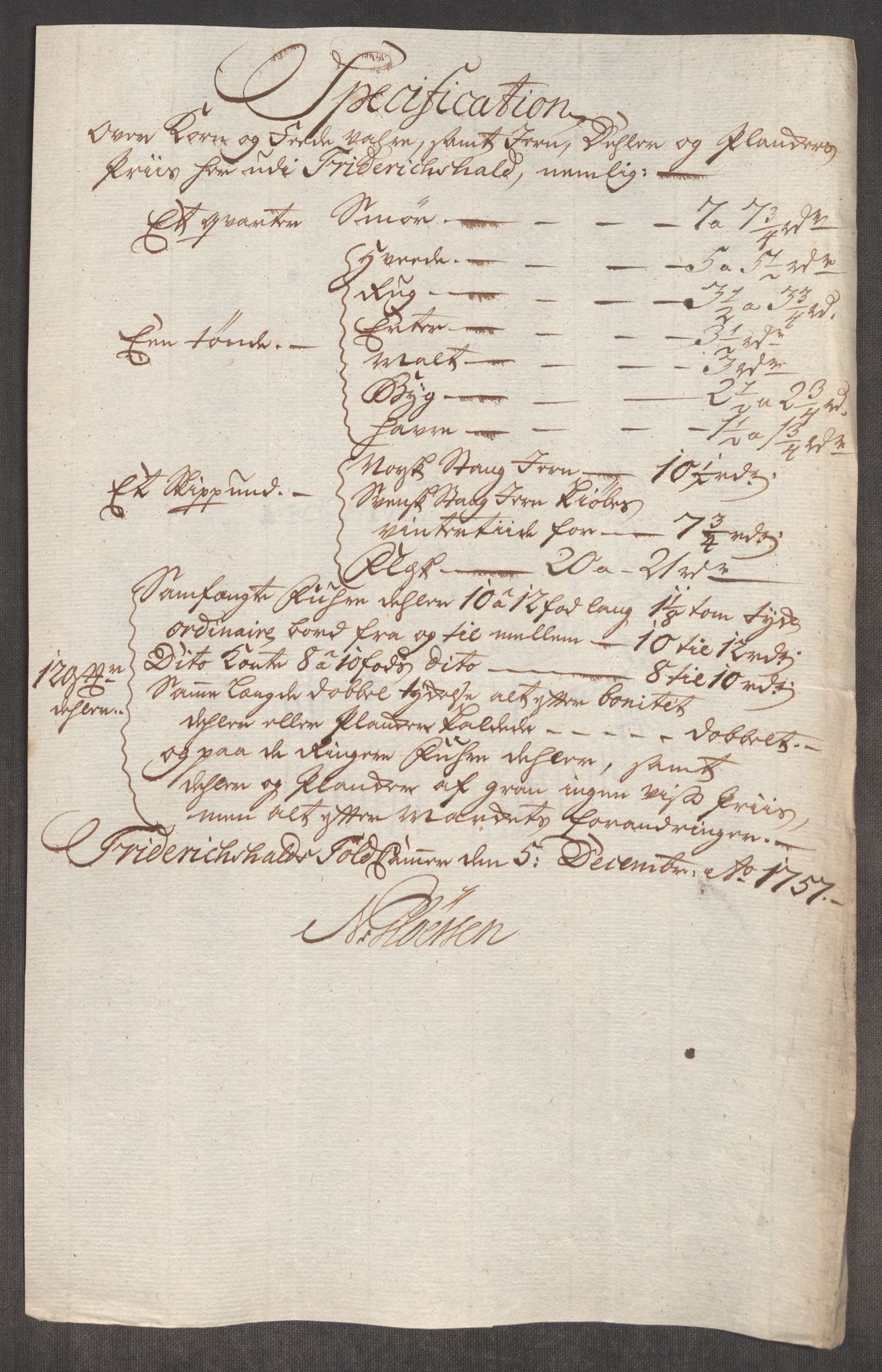 Rentekammeret inntil 1814, Realistisk ordnet avdeling, AV/RA-EA-4070/Oe/L0005: [Ø1]: Priskuranter, 1753-1757, p. 634