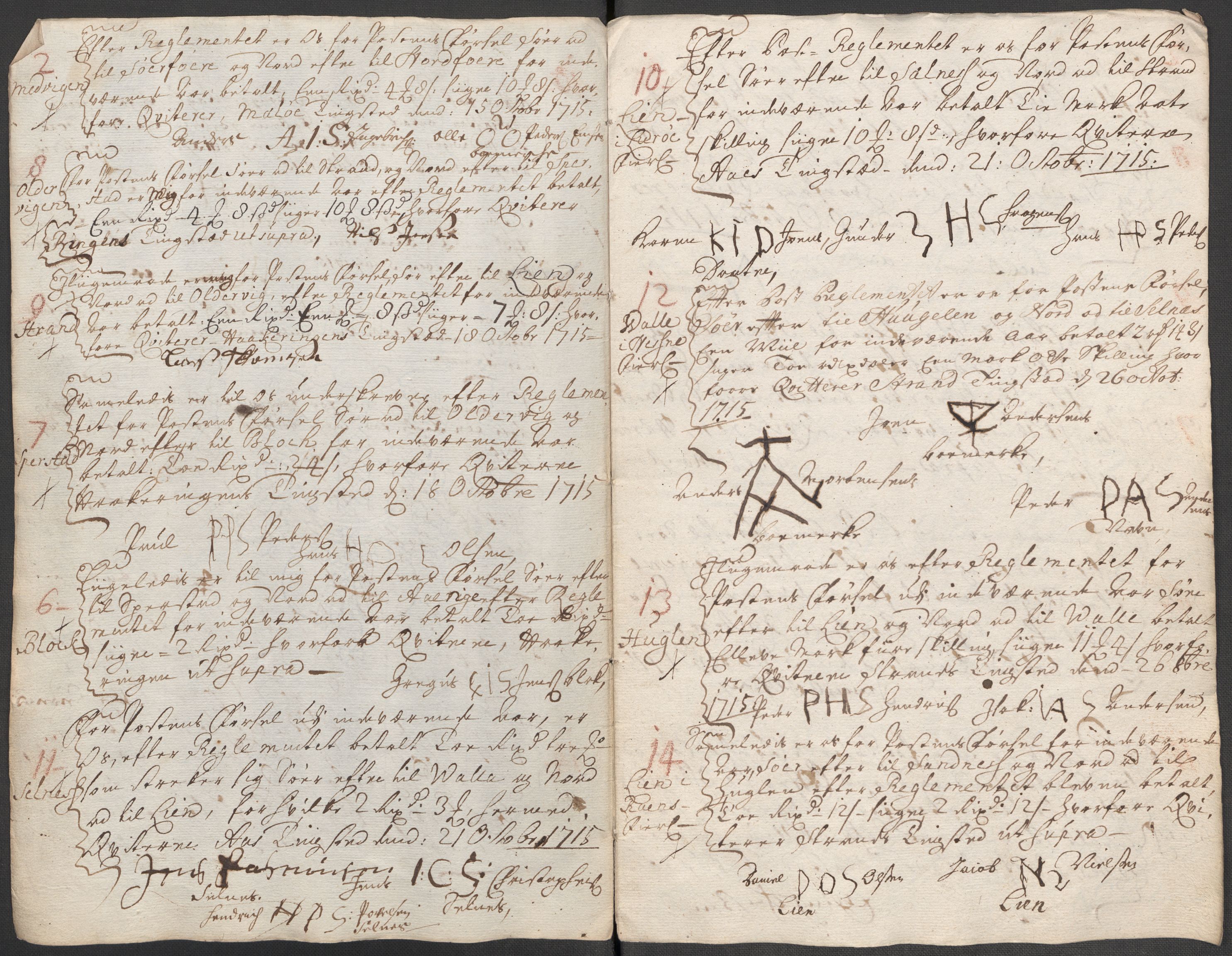 Rentekammeret inntil 1814, Reviderte regnskaper, Fogderegnskap, RA/EA-4092/R65/L4513: Fogderegnskap Helgeland, 1714-1715, p. 666