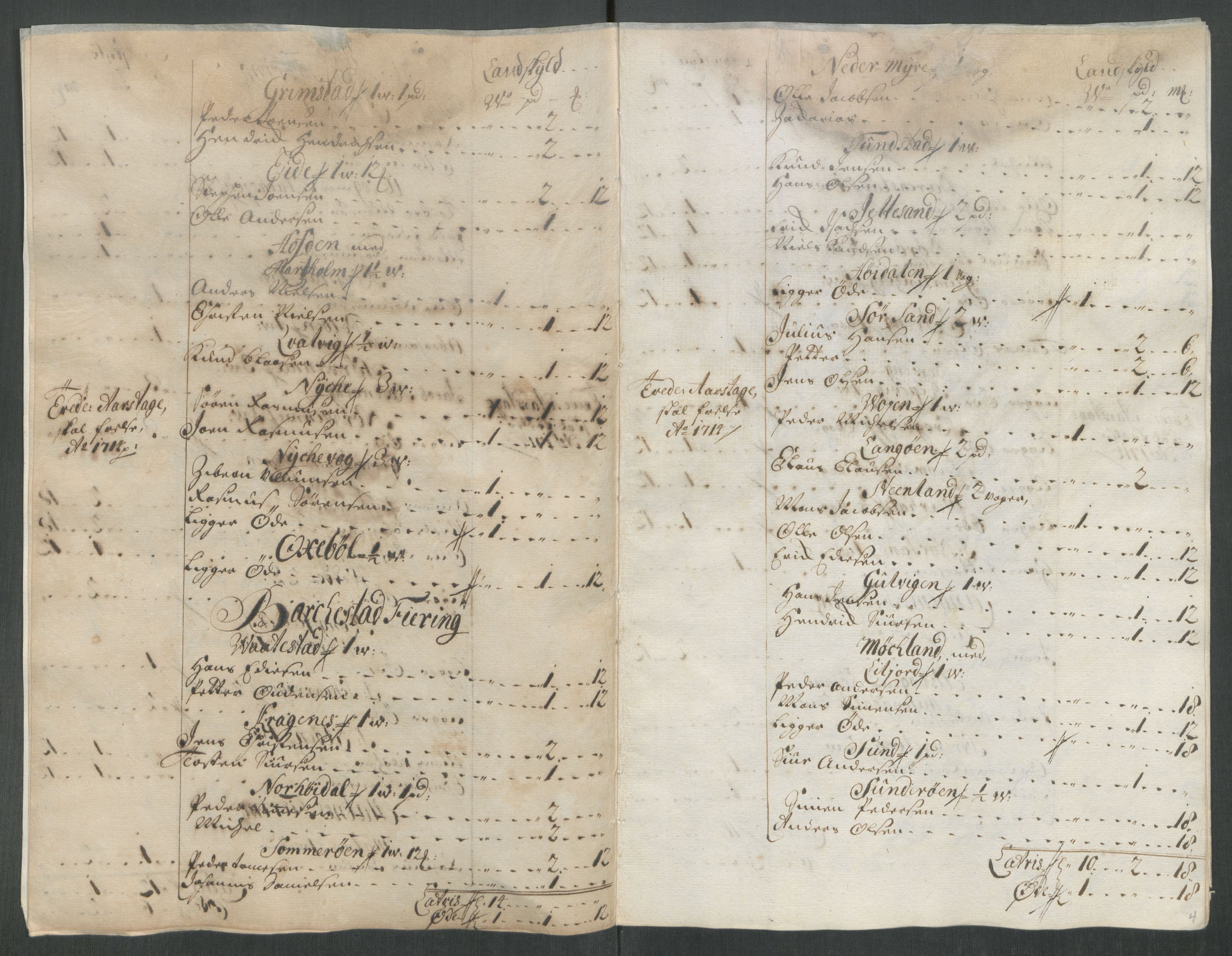 Rentekammeret inntil 1814, Reviderte regnskaper, Fogderegnskap, AV/RA-EA-4092/R67/L4680: Fogderegnskap Vesterålen, Andenes og Lofoten, 1714, p. 154