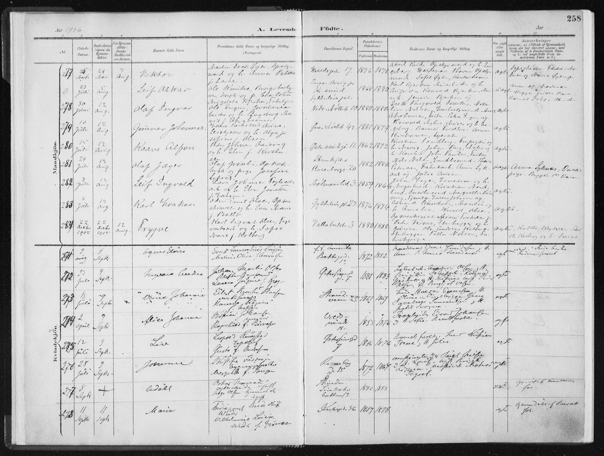 Ministerialprotokoller, klokkerbøker og fødselsregistre - Sør-Trøndelag, AV/SAT-A-1456/604/L0200: Parish register (official) no. 604A20II, 1901-1908, p. 258