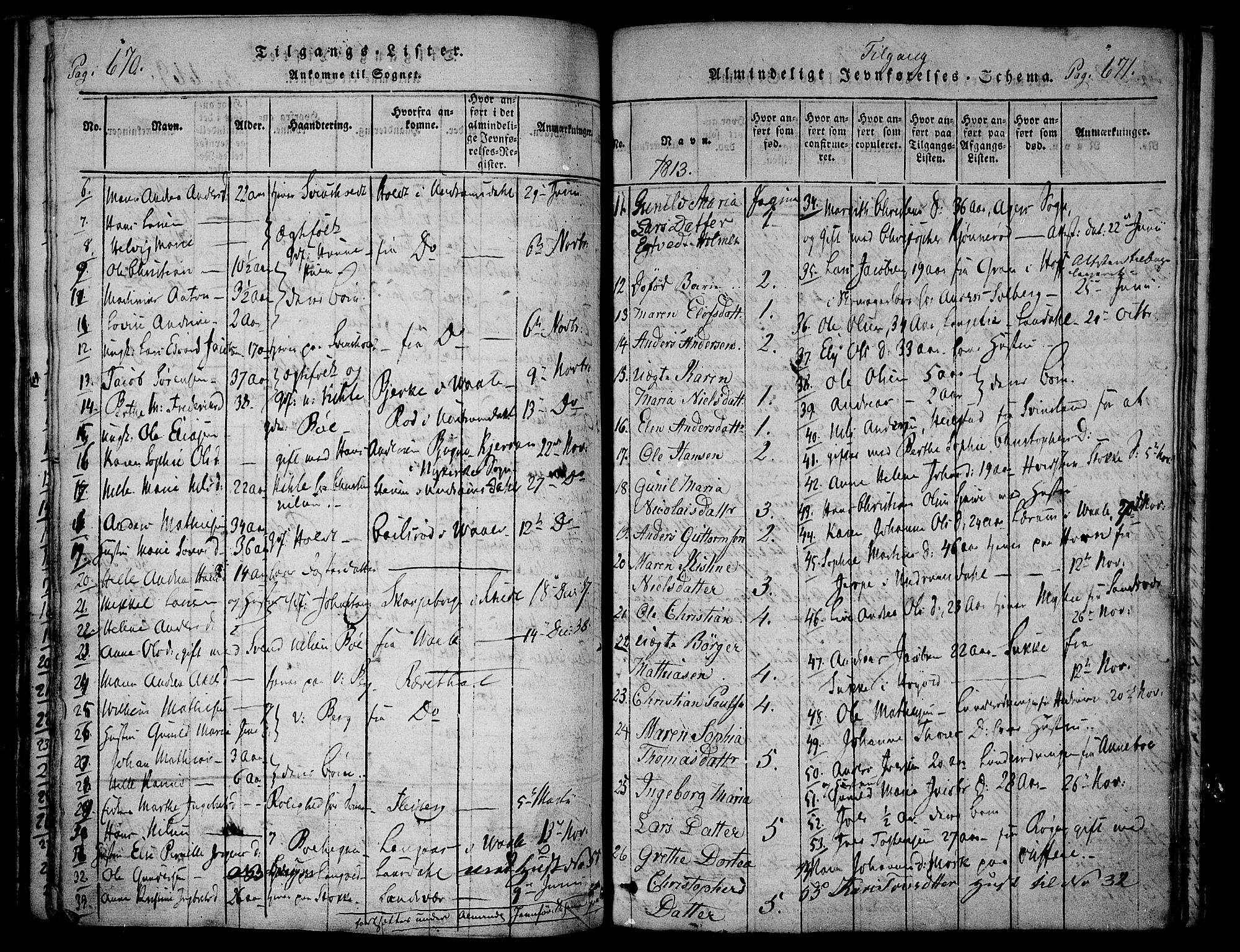 Ramnes kirkebøker, SAKO/A-314/F/Fa/L0004: Parish register (official) no. I 4, 1813-1840, p. 670-671