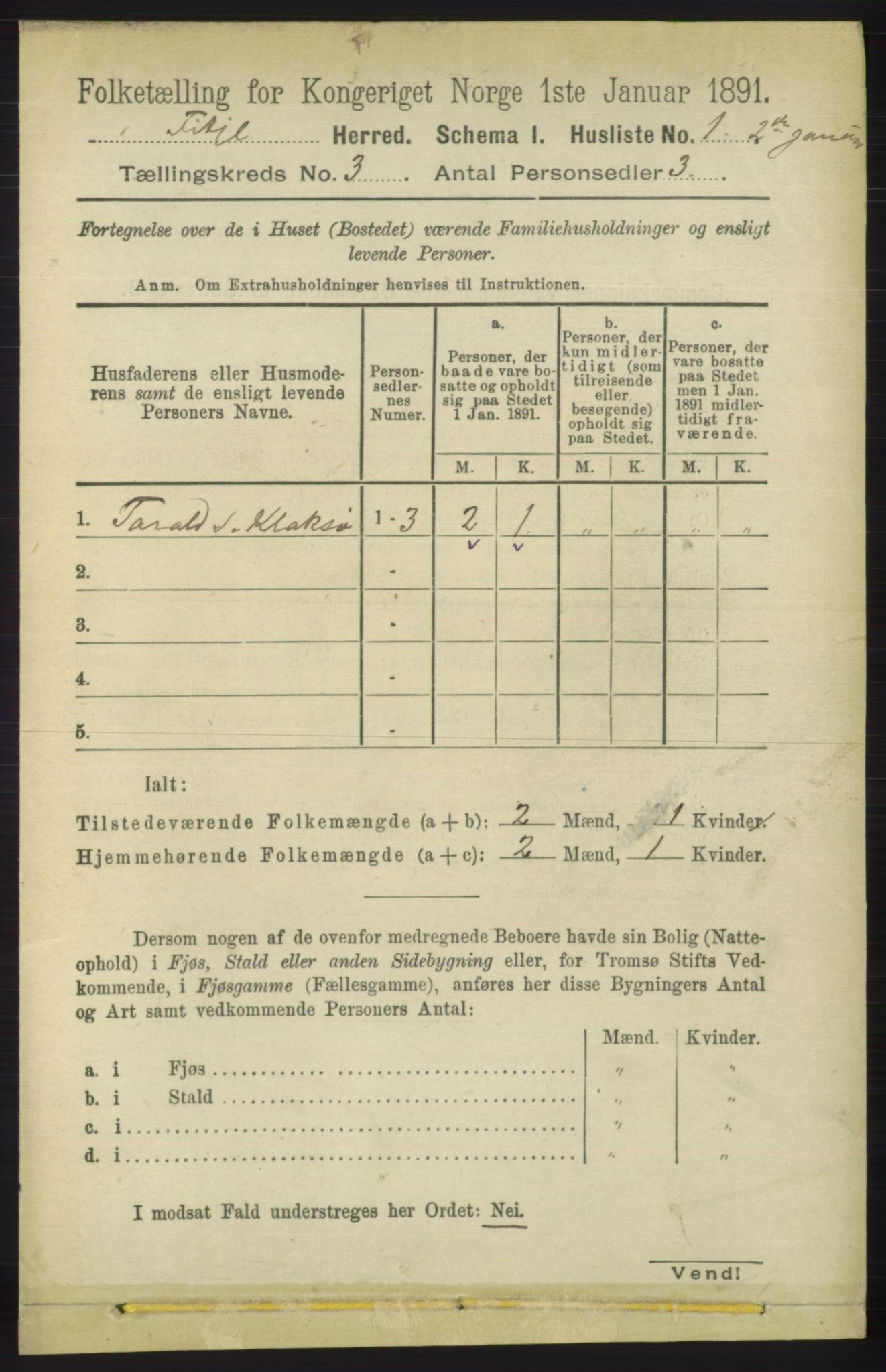 RA, 1891 census for 1222 Fitjar, 1891, p. 970