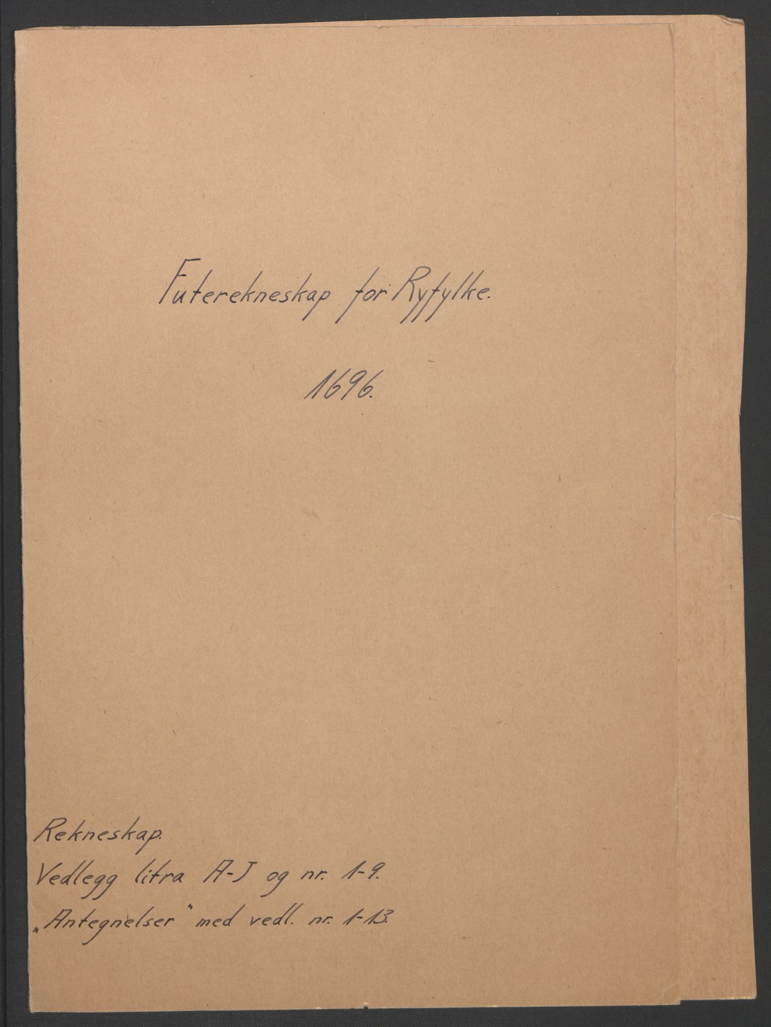 Rentekammeret inntil 1814, Reviderte regnskaper, Fogderegnskap, RA/EA-4092/R47/L2857: Fogderegnskap Ryfylke, 1694-1696, p. 235
